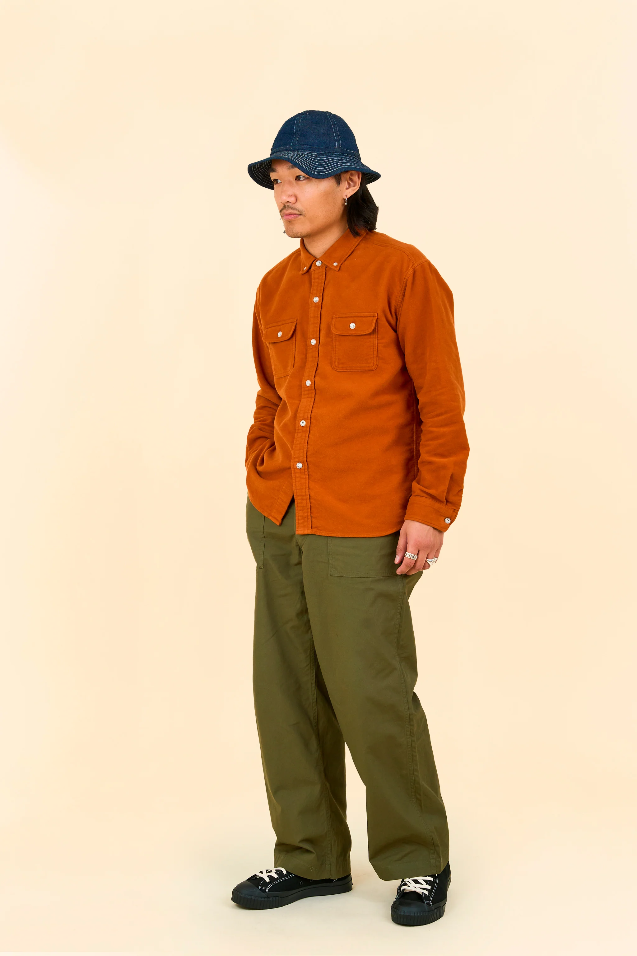 Rats Moleskin B.D Shirt - Orange - Image 3