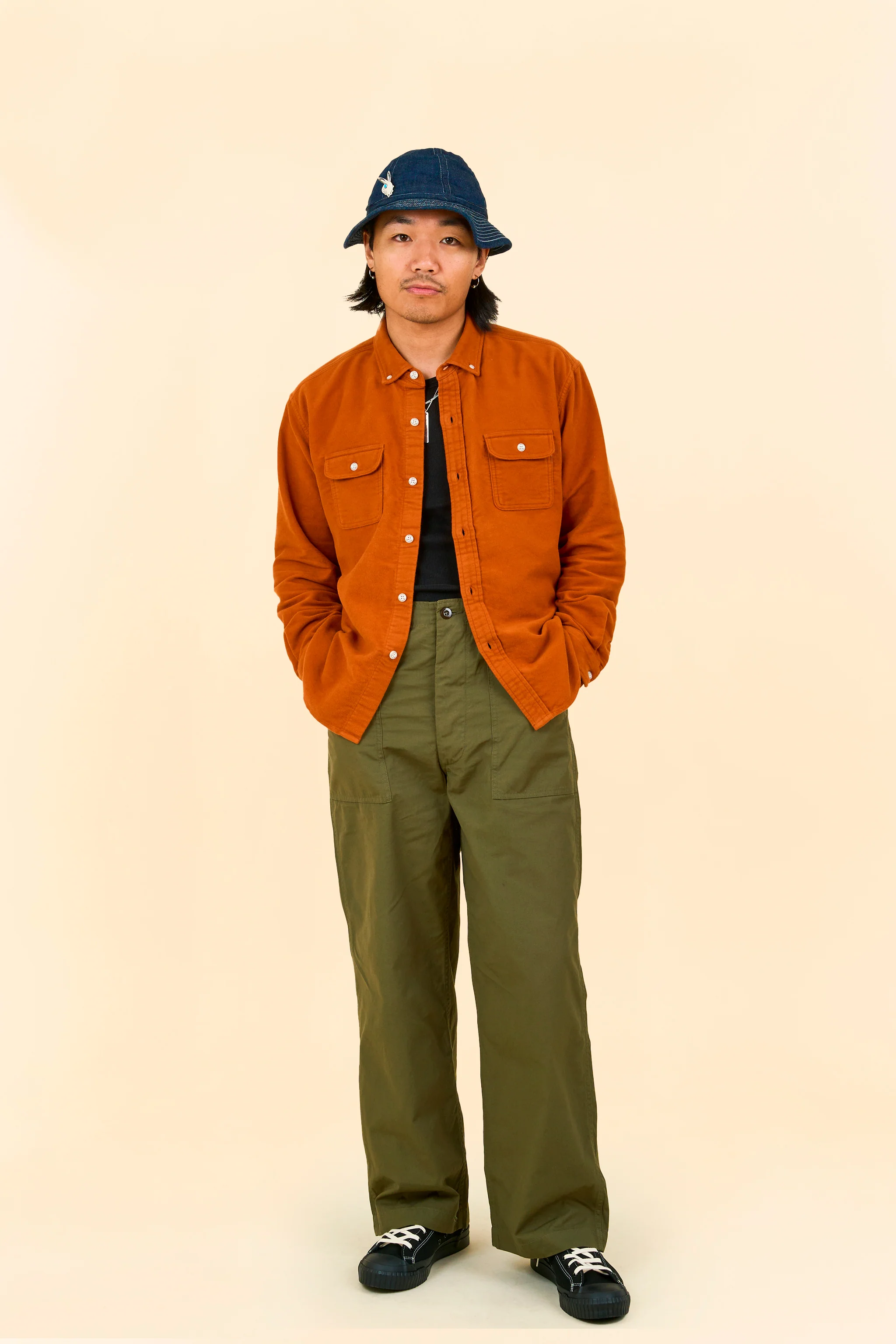 Rats Moleskin B.D Shirt - Orange - Image 6