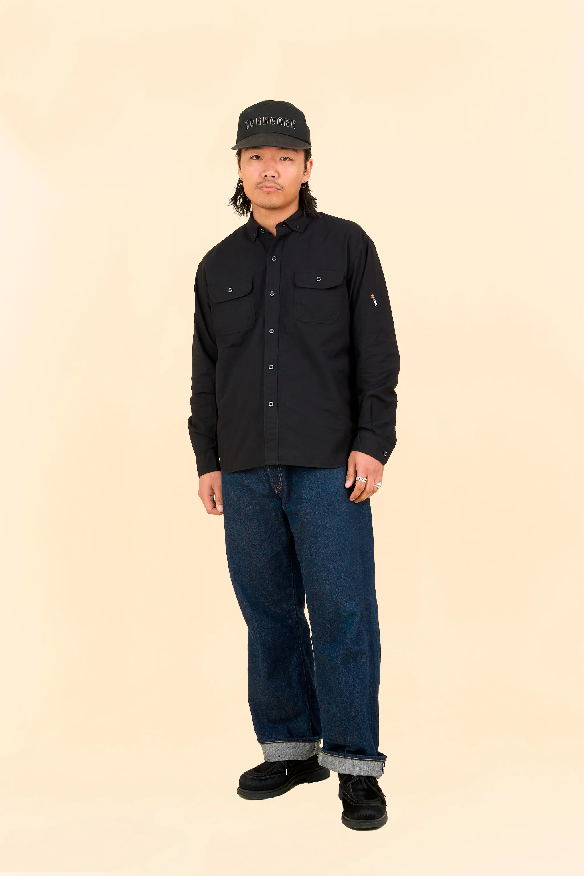 Rats Oxford B.D Shirt - Black - Image 2