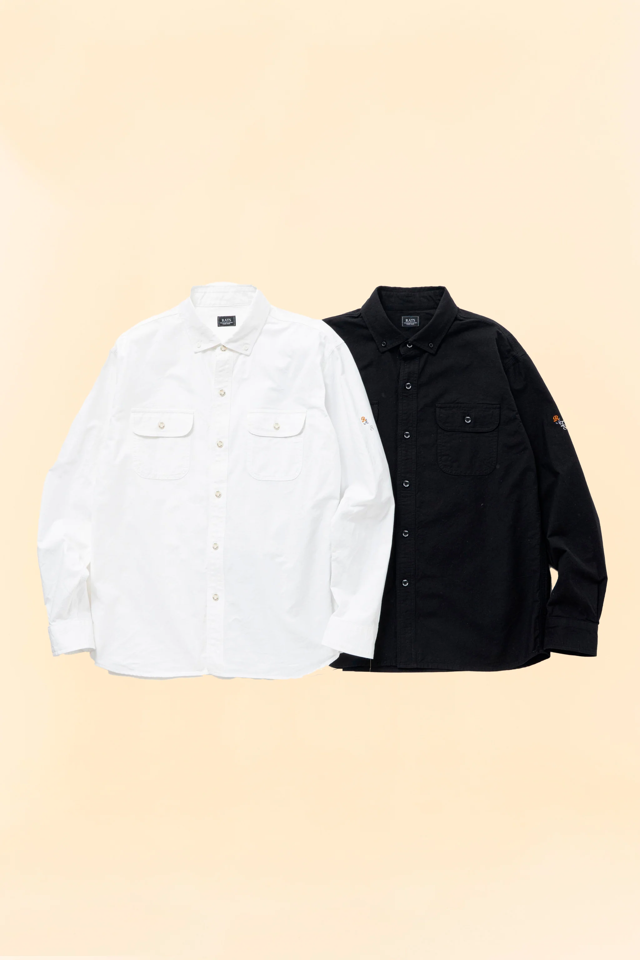 Rats Oxford B.D Shirt - Black - Image 9