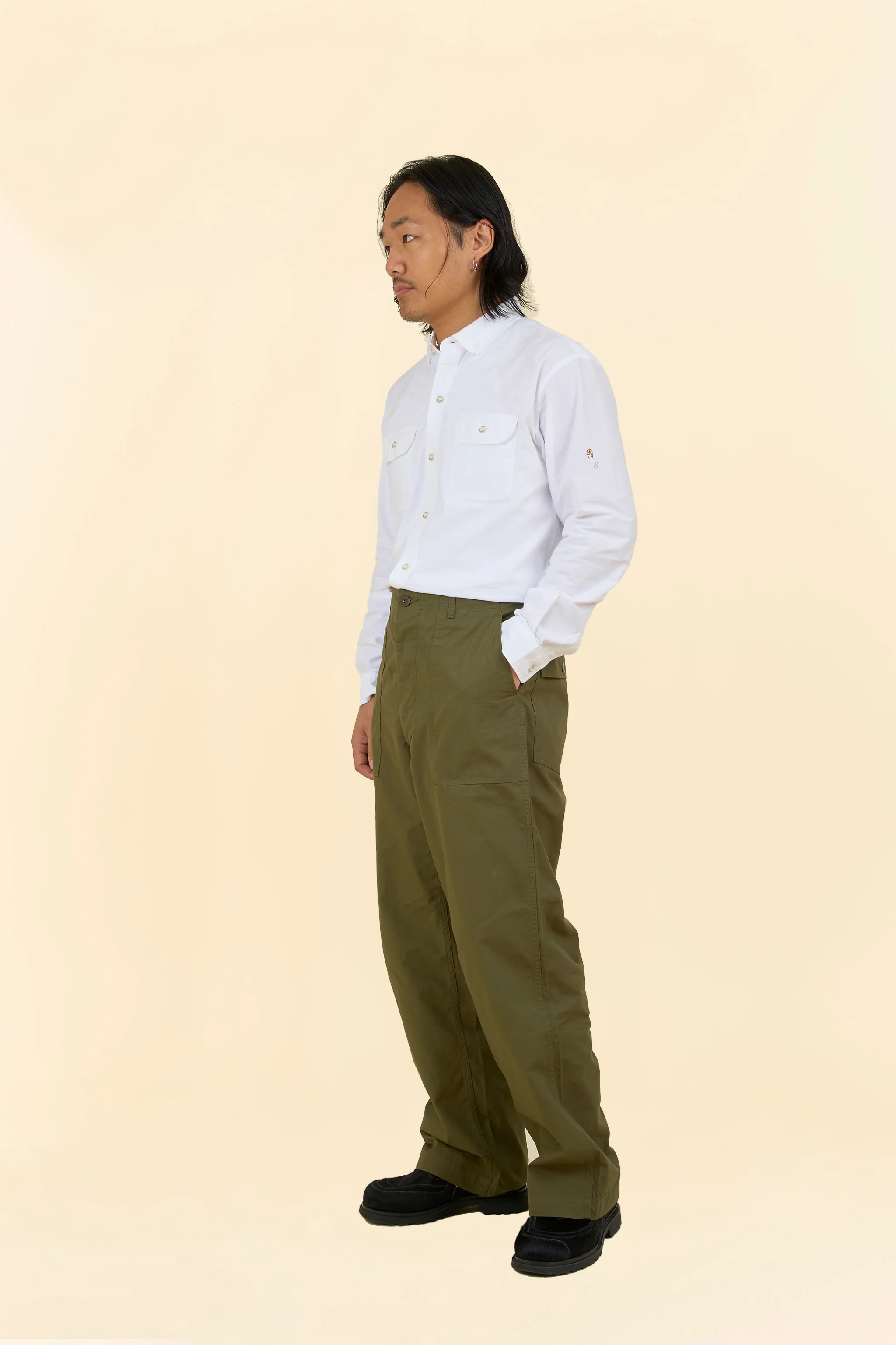 Rats Oxford B.D Shirt - White - Image 3