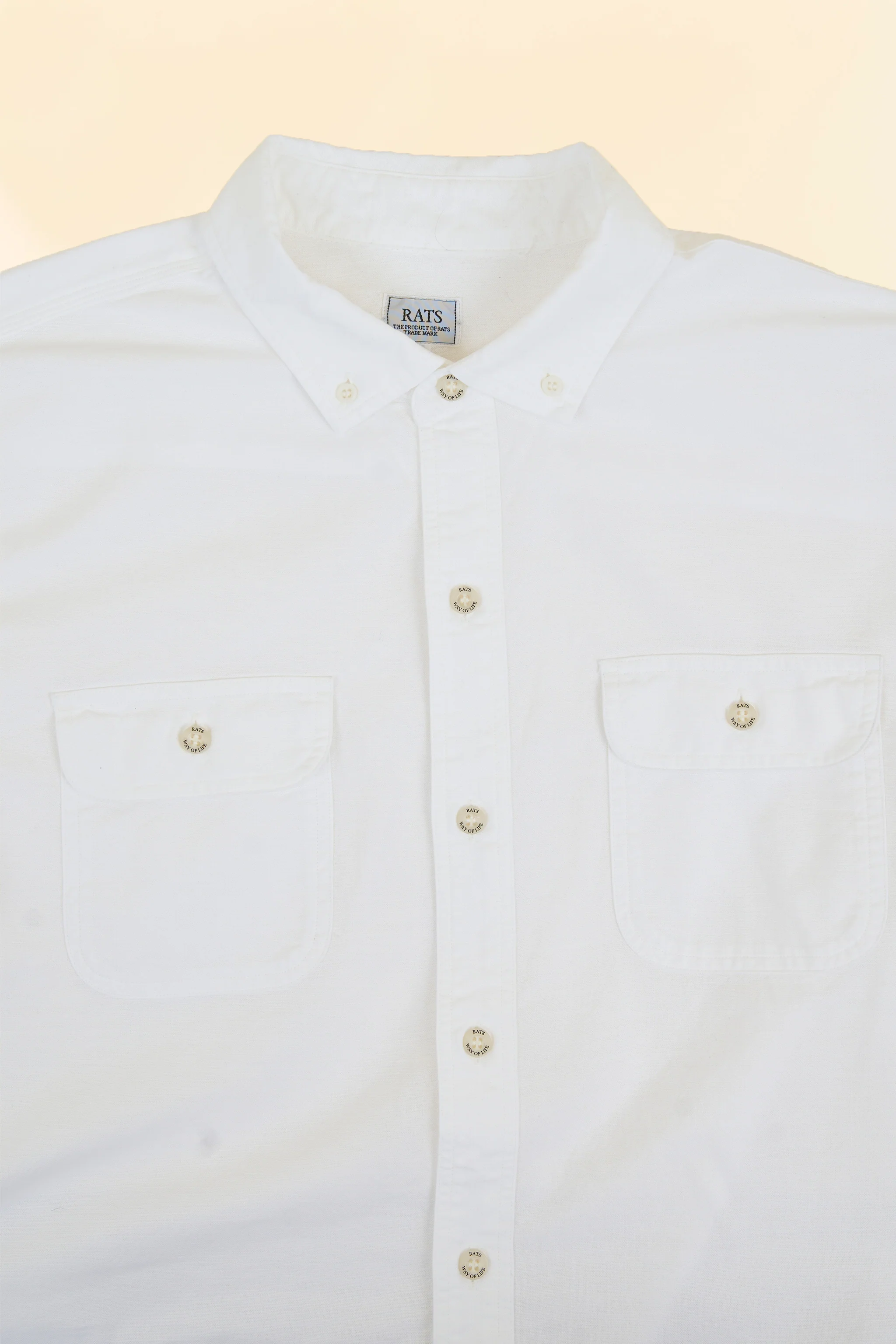Rats Oxford B.D Shirt - White - Image 4