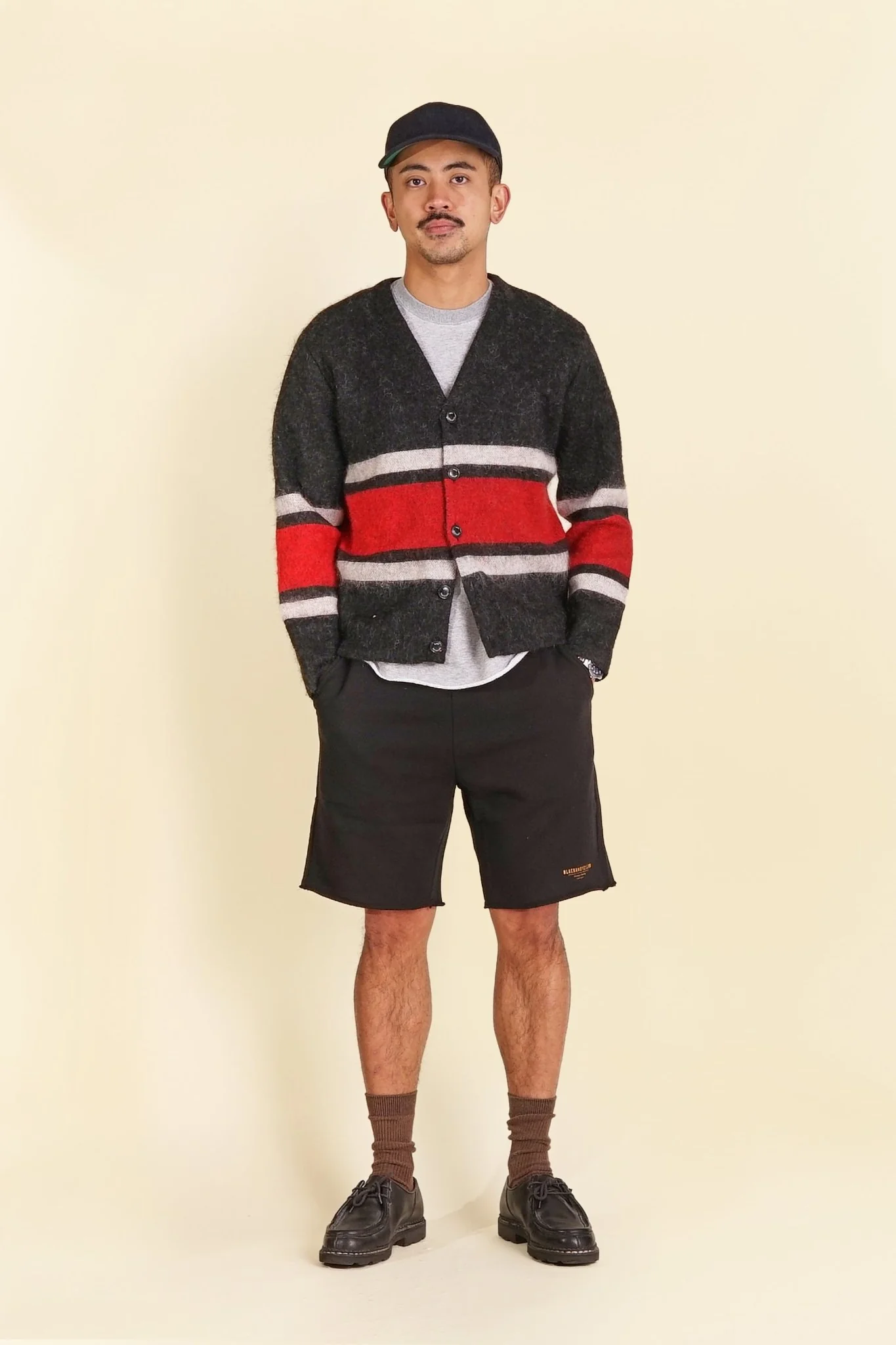 Rats Cut Off Sweat Short - Black - Image 2