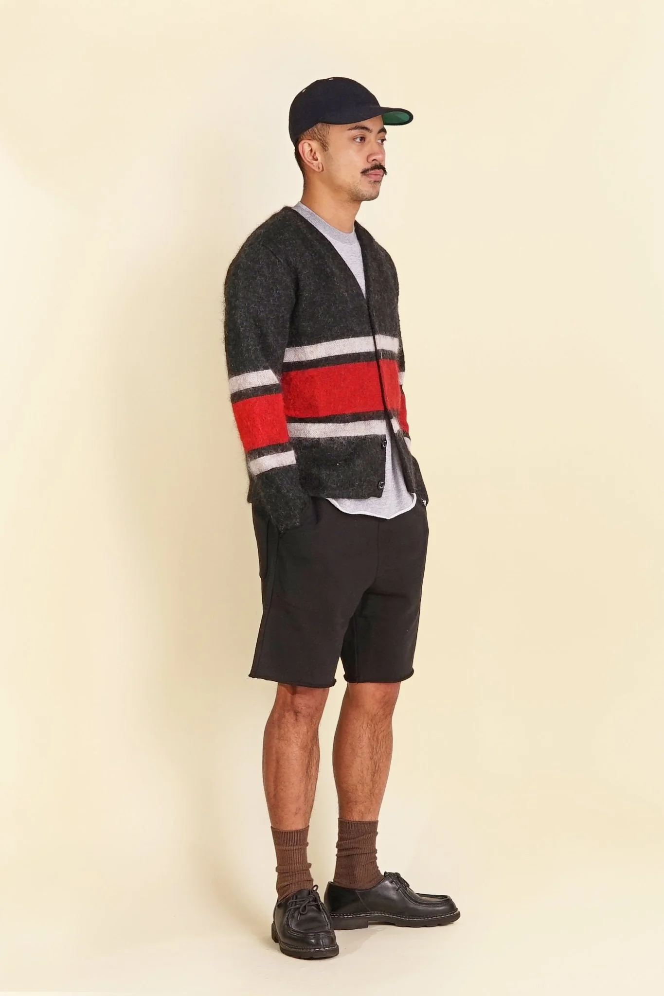 Rats Cut Off Sweat Short - Black - Image 5