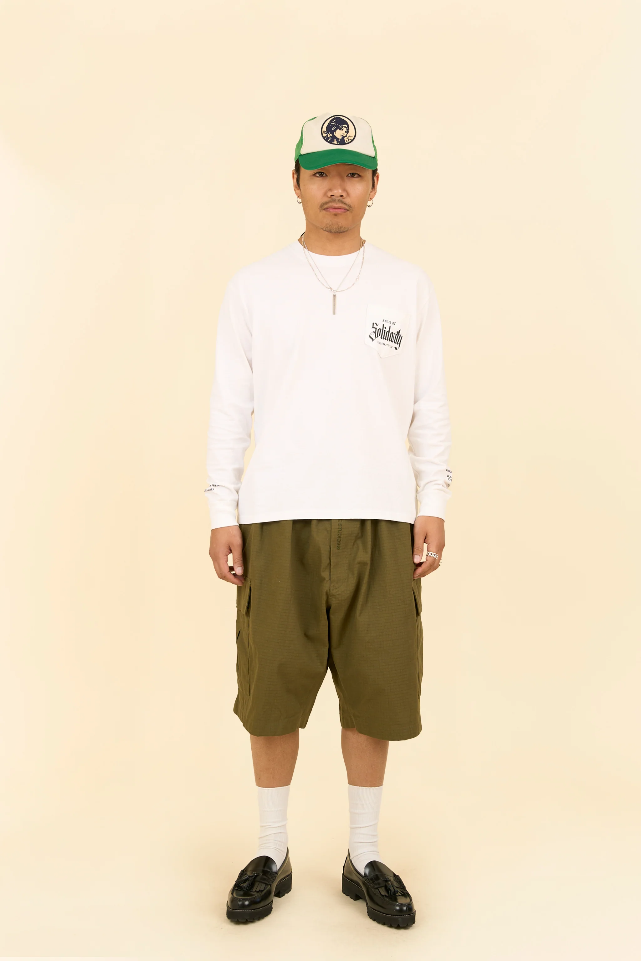 Rats Solidarity Pocket Long Sleeve - White - Image 2