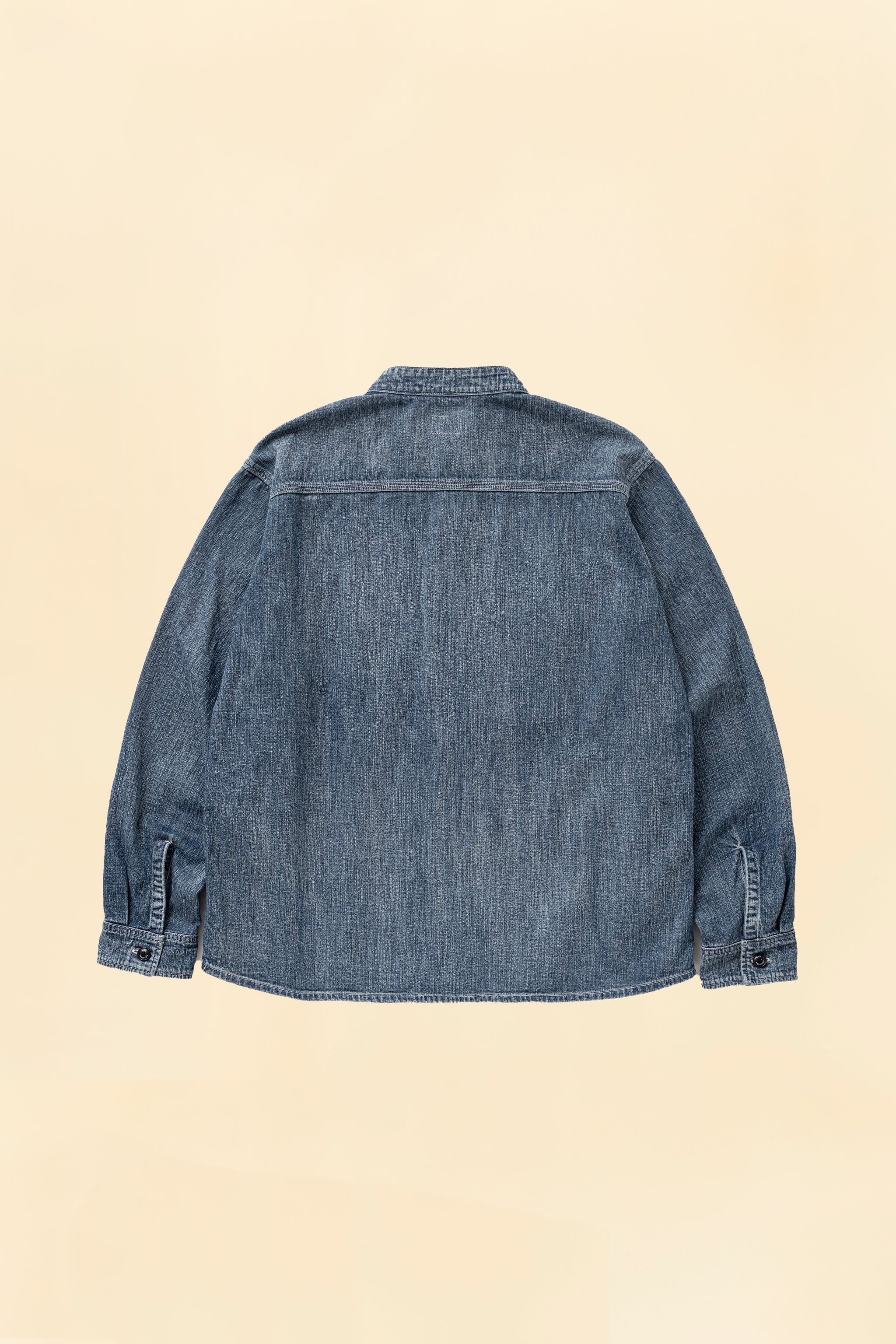 Rats Stand Collar Denim Shirt Indigo - Image 7