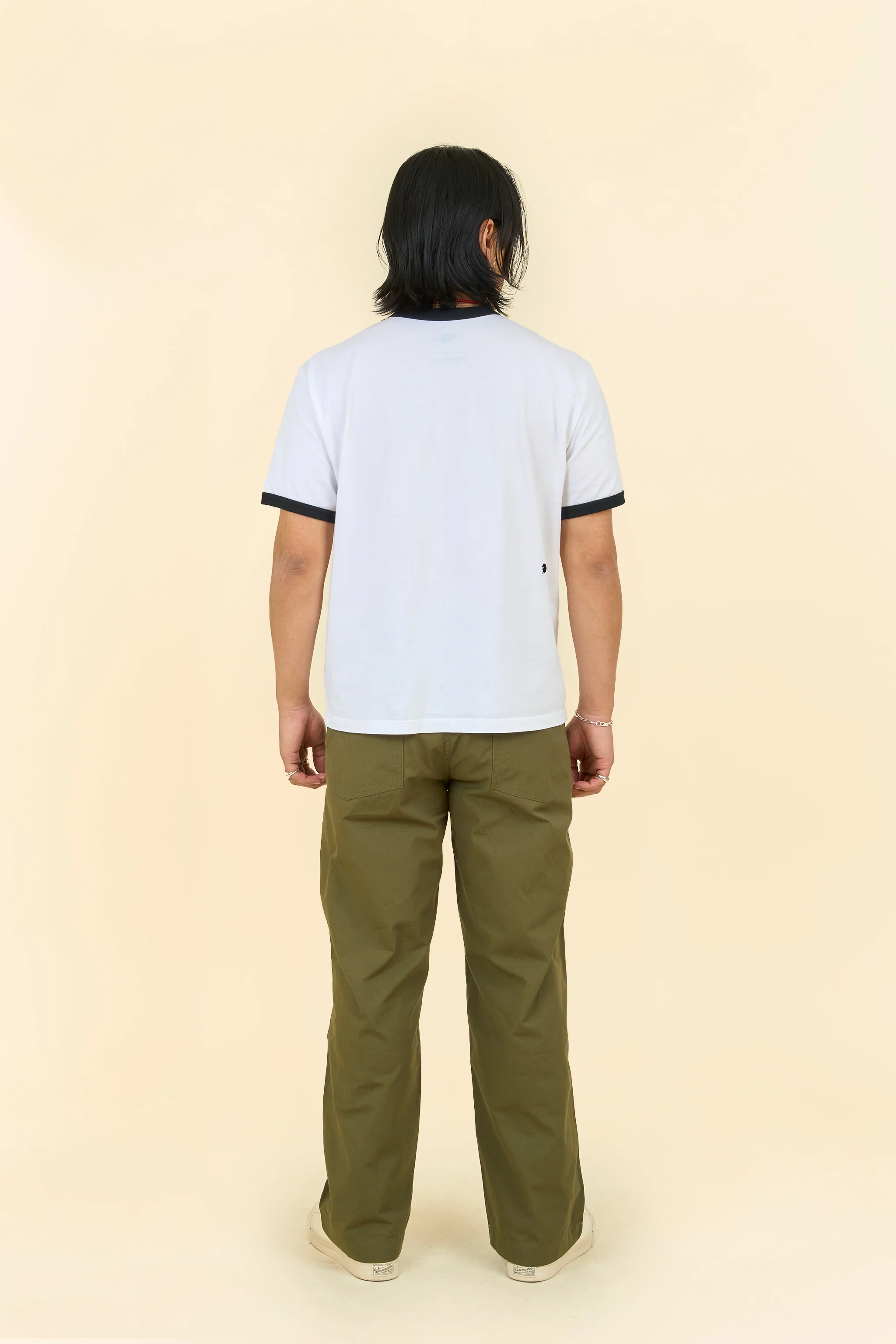 Rats Trim Pocket T-Shirt - White/Black - Image 4