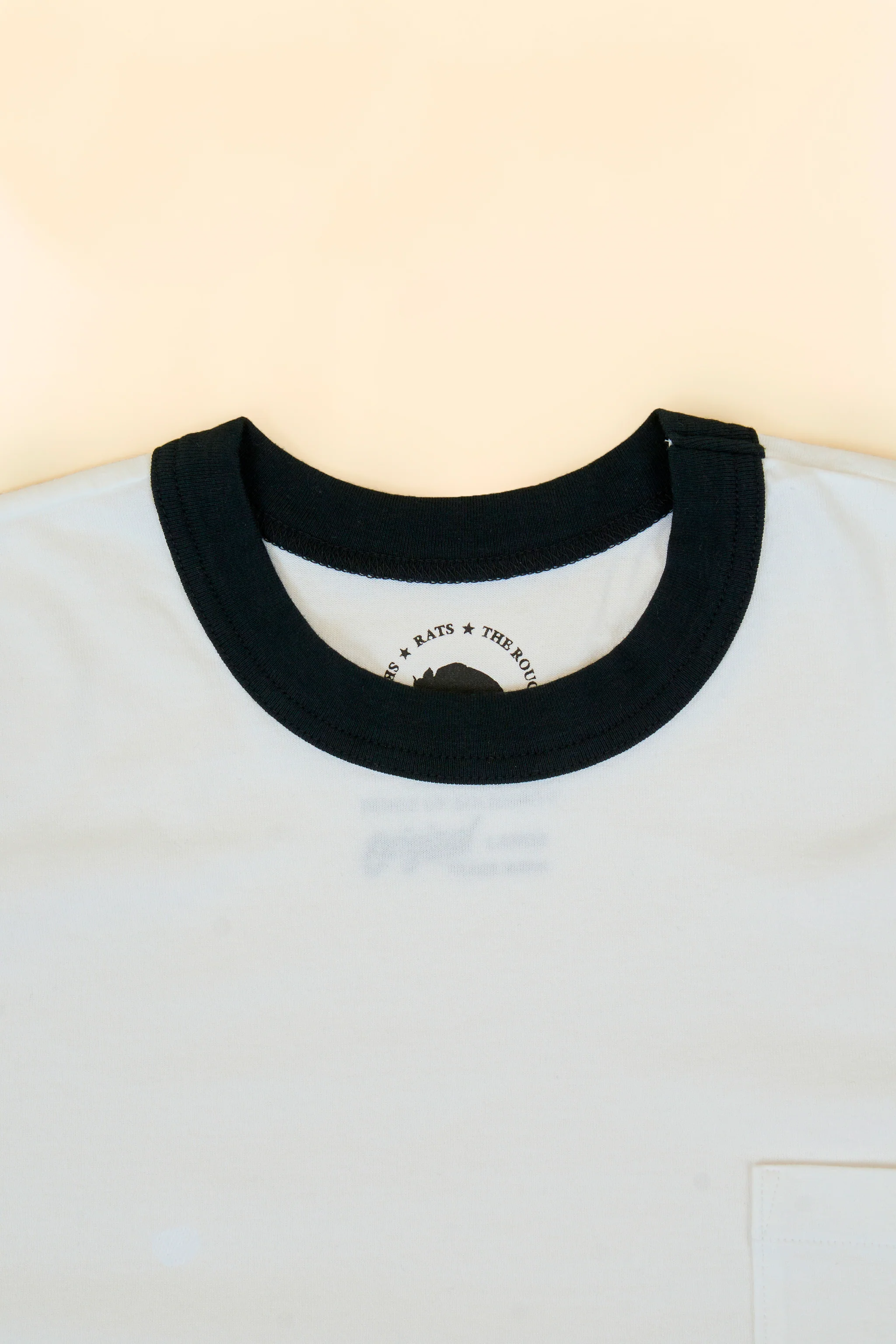 Rats Trim Pocket T-Shirt - White/Black - Image 7