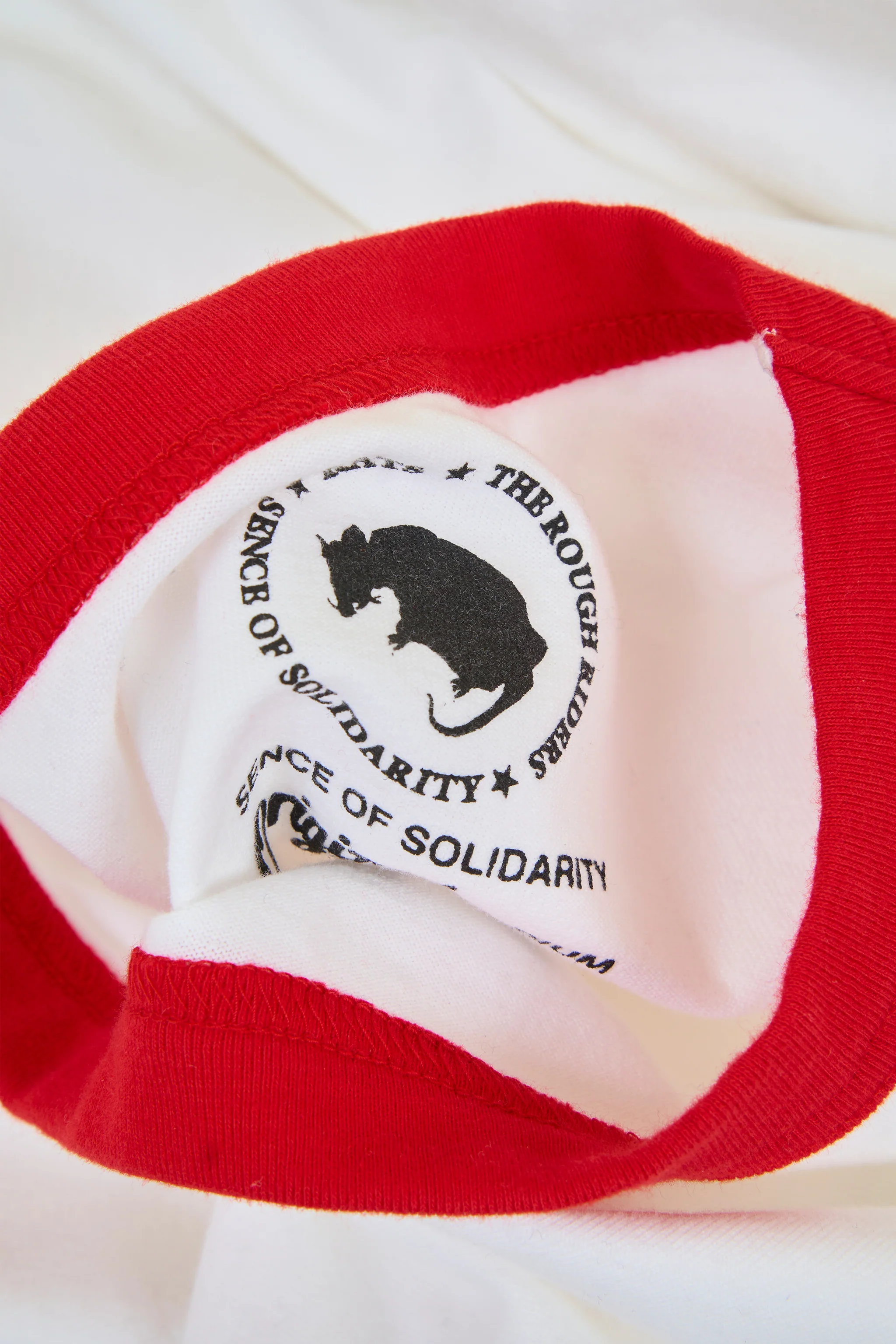 Rats Trim Pocket T-Shirt - White/Red - Image 6