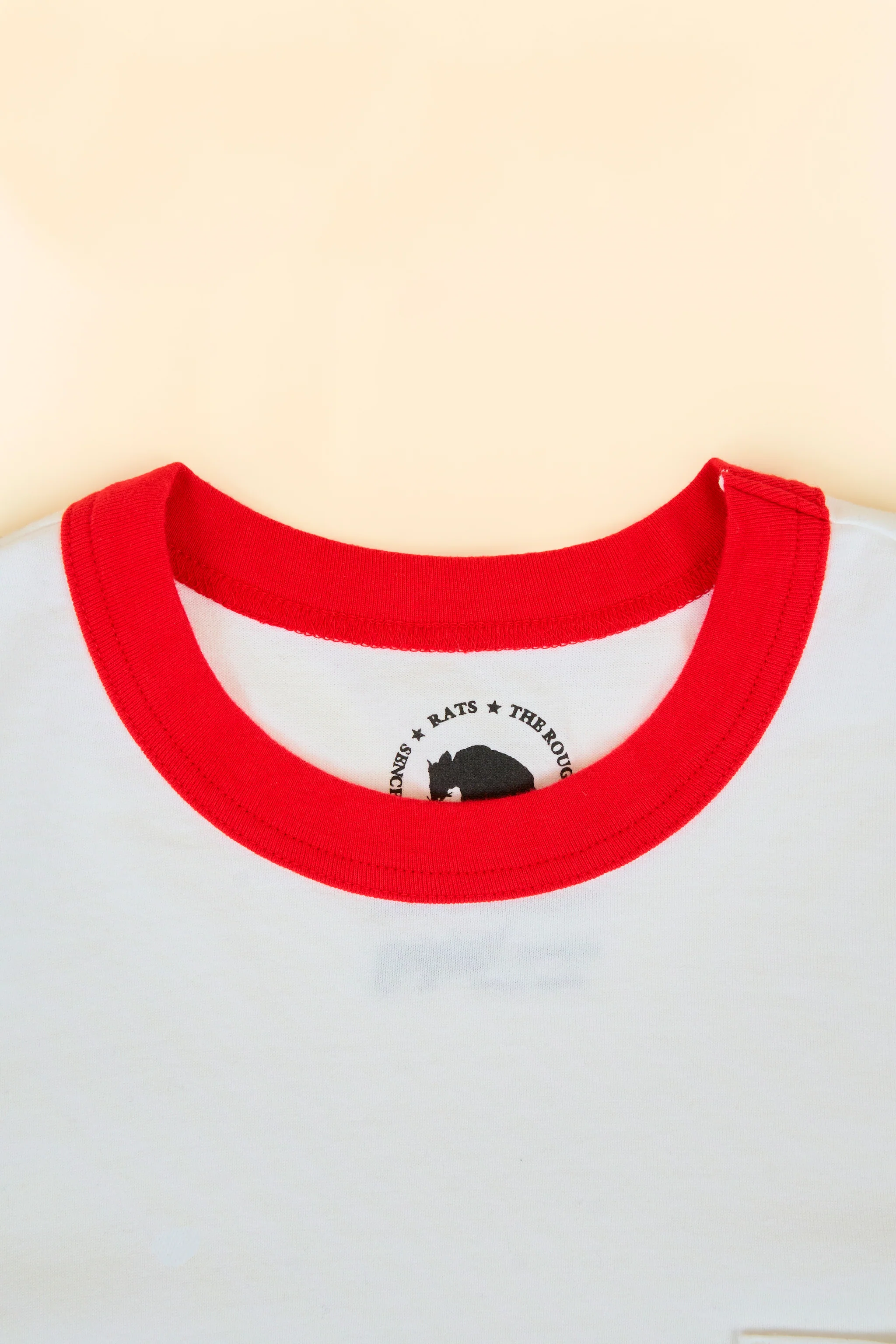 Rats Trim Pocket T-Shirt - White/Red - Image 7