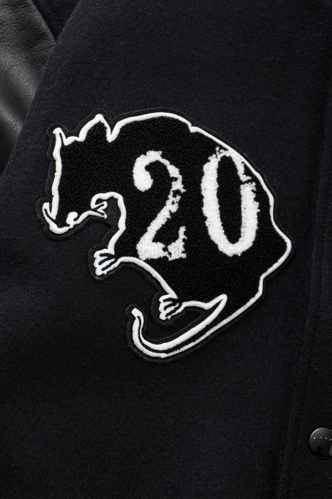 Rats x Neighborhood x WTAPS Melton / Leather Varsity Jacket - Image 5