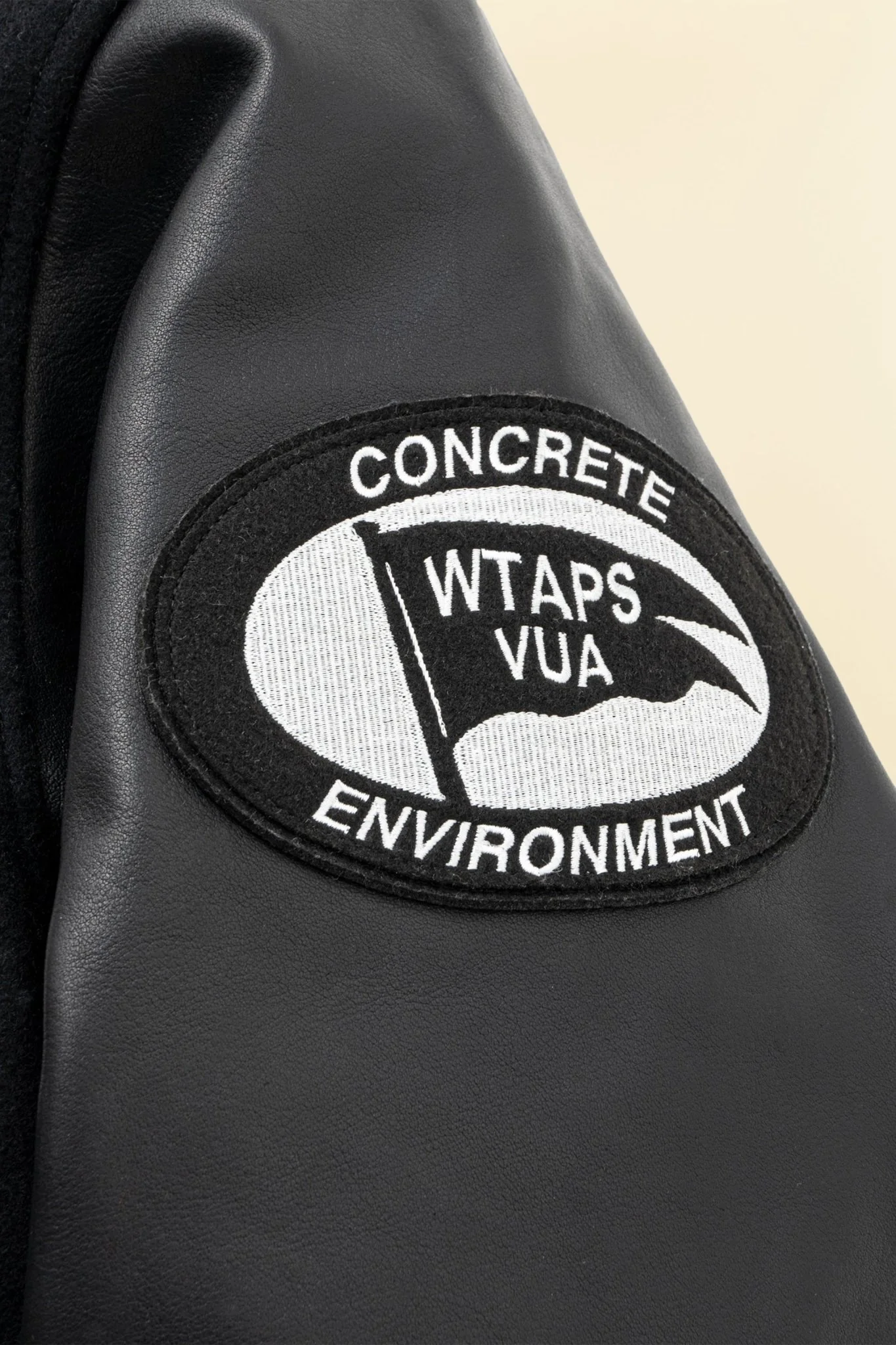 Rats x Neighborhood x WTAPS Melton / Leather Varsity Jacket - Image 6