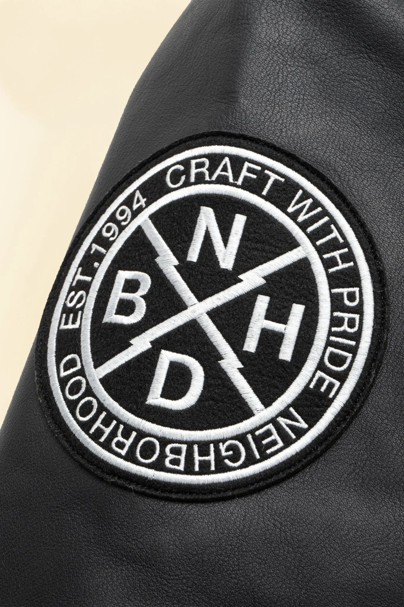 Rats x Neighborhood x WTAPS Melton / Leather Varsity Jacket - Image 8
