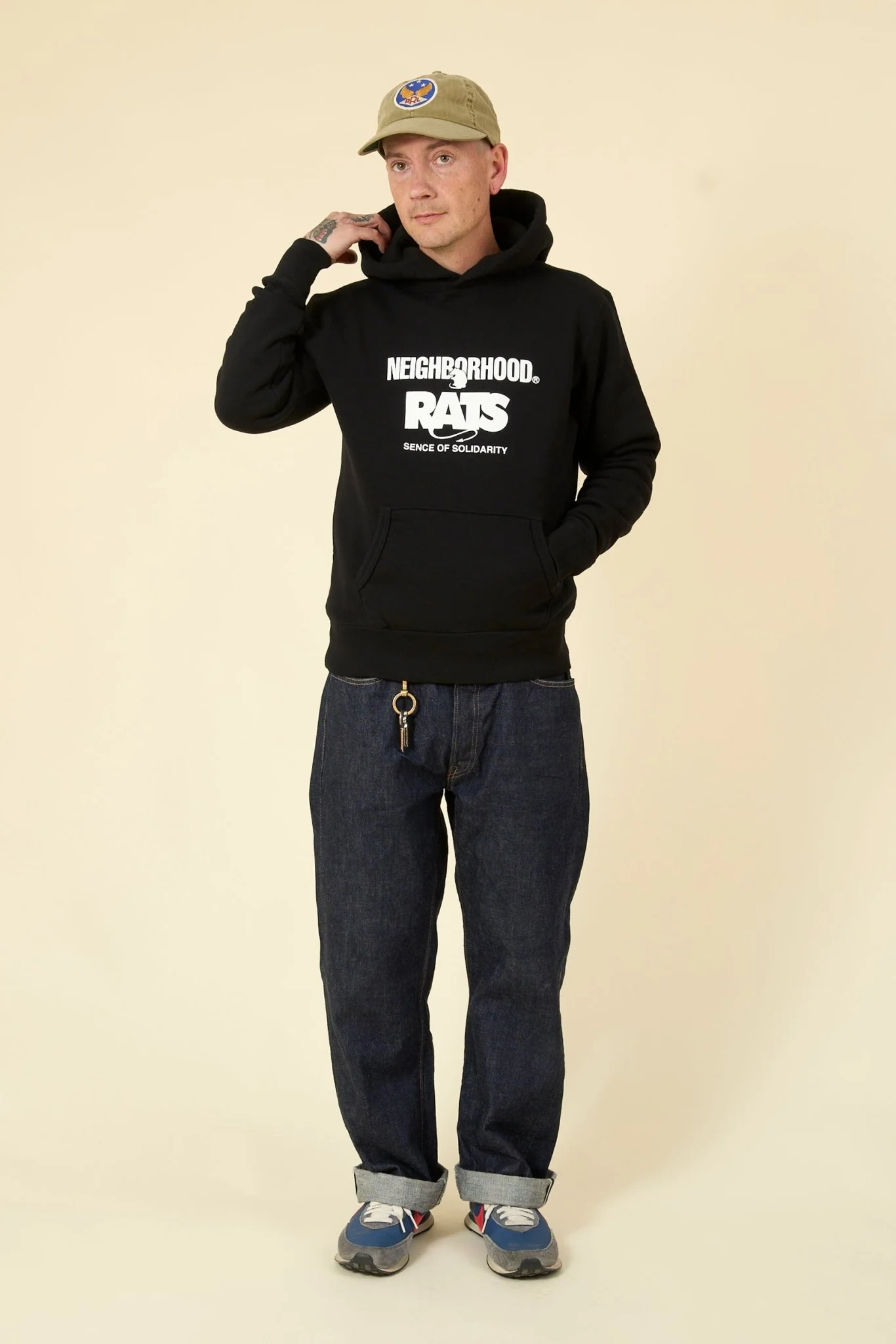Rats x Neighborhood Hooded Sweatshirt - Black - Image 2