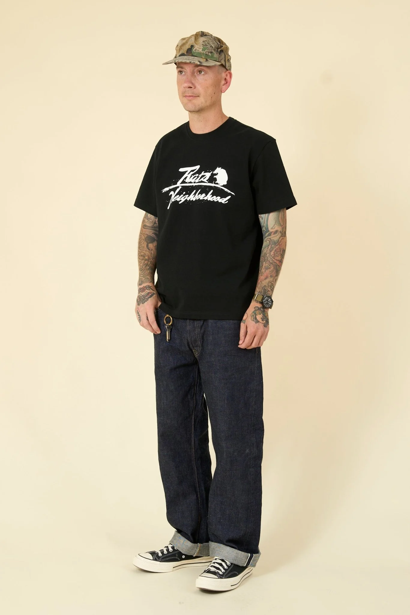 Rats x Neighborhood T-Shirt - Black - Image 4