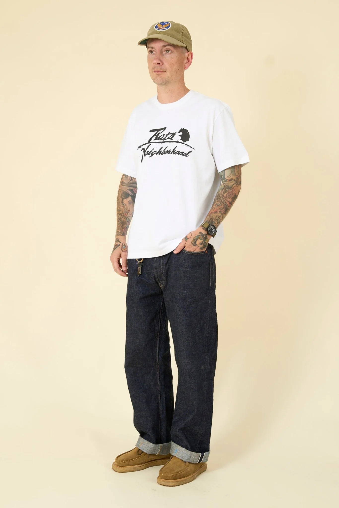 Rats x Neighborhood T-Shirt - White - Image 4