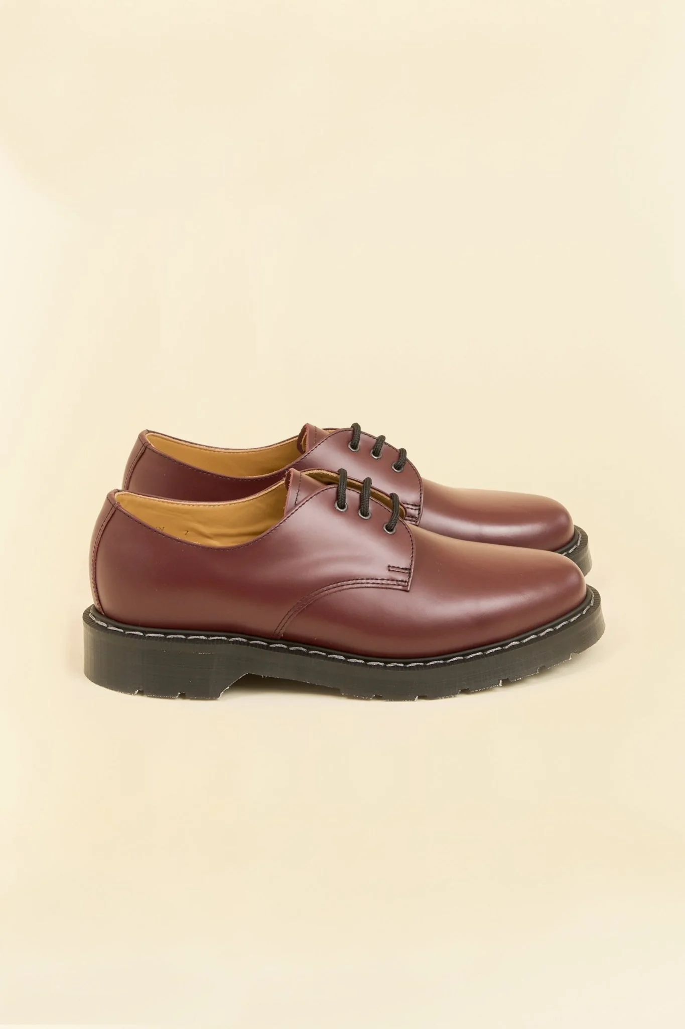 Solovair 3 Eye Gibson Shoe - Oxblood - Image 3