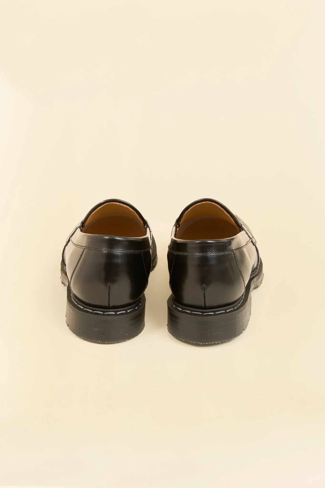 Solovair Penny Loafer - Black Hi Shine - Image 5