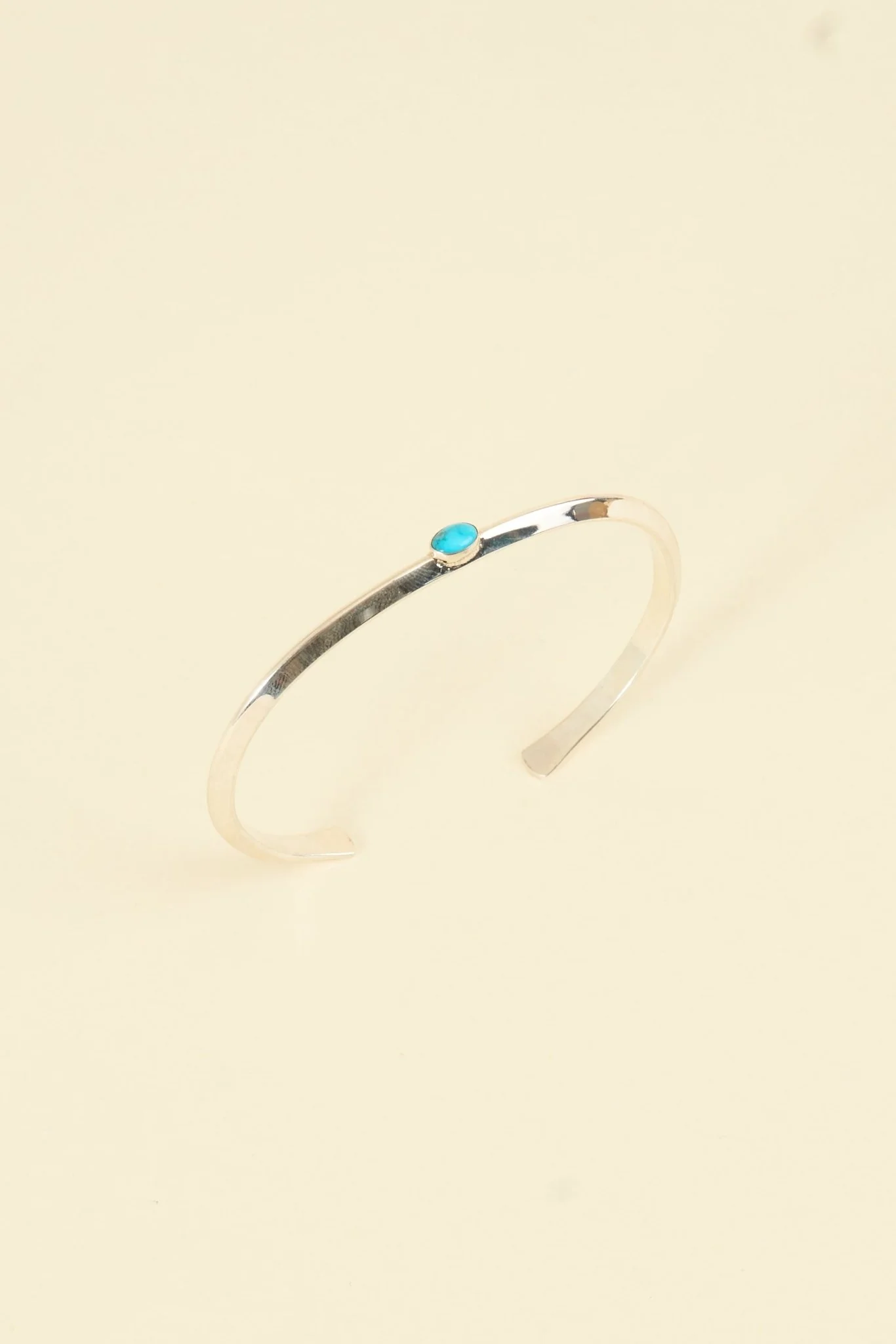 SunKu Triangle Bangle Small - Silver / Turquoise - Image 3