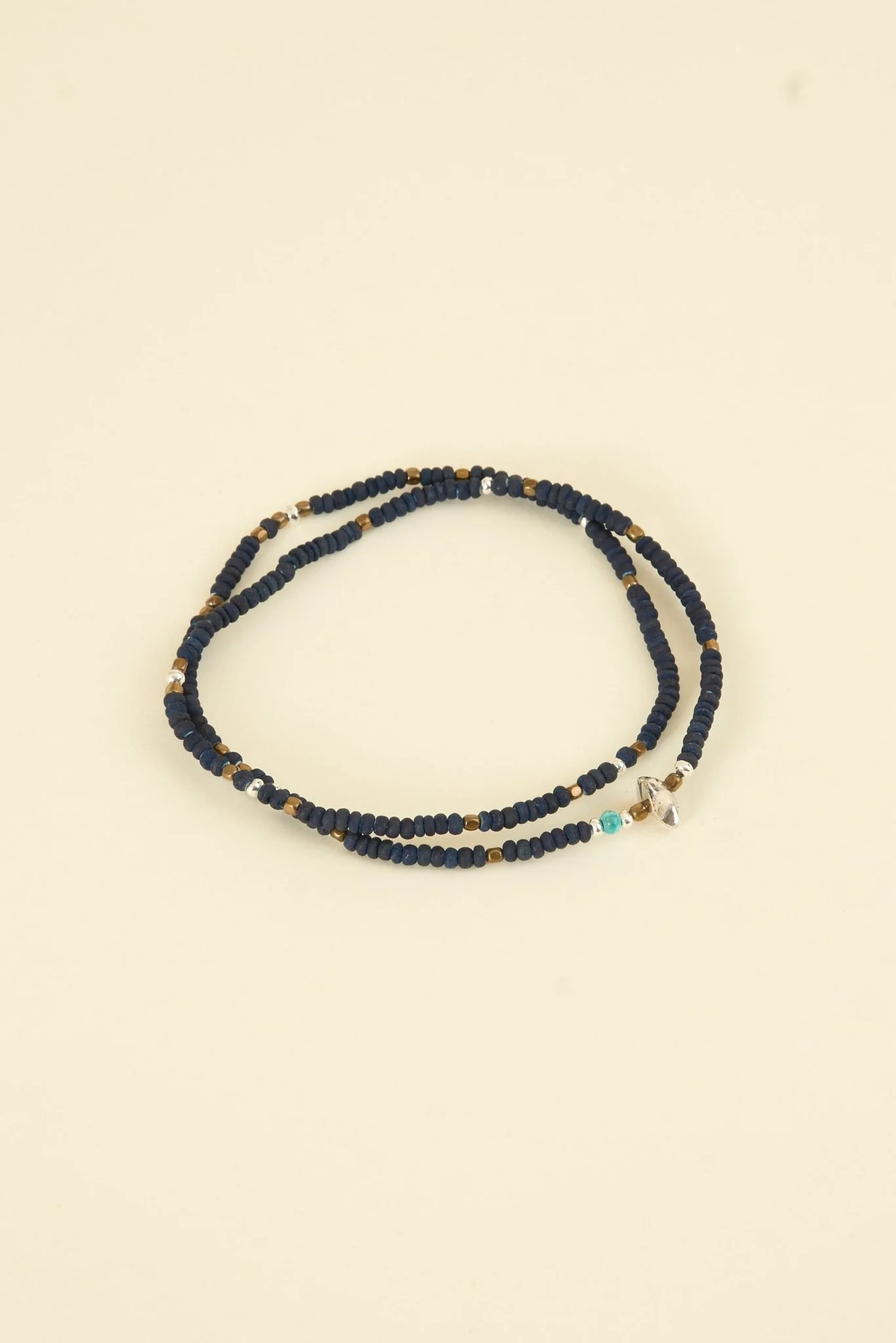 SunKu Beaded Necklace & Bracelet - Indigo
