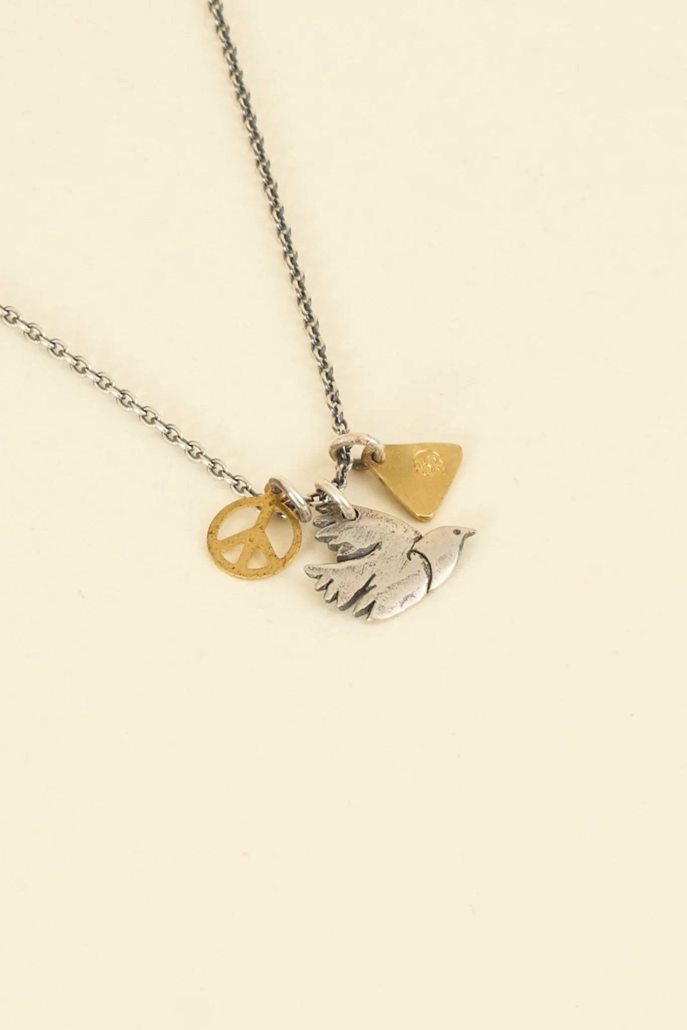 SunKu Dove Necklace - Silver / Gold / Red - Image 2