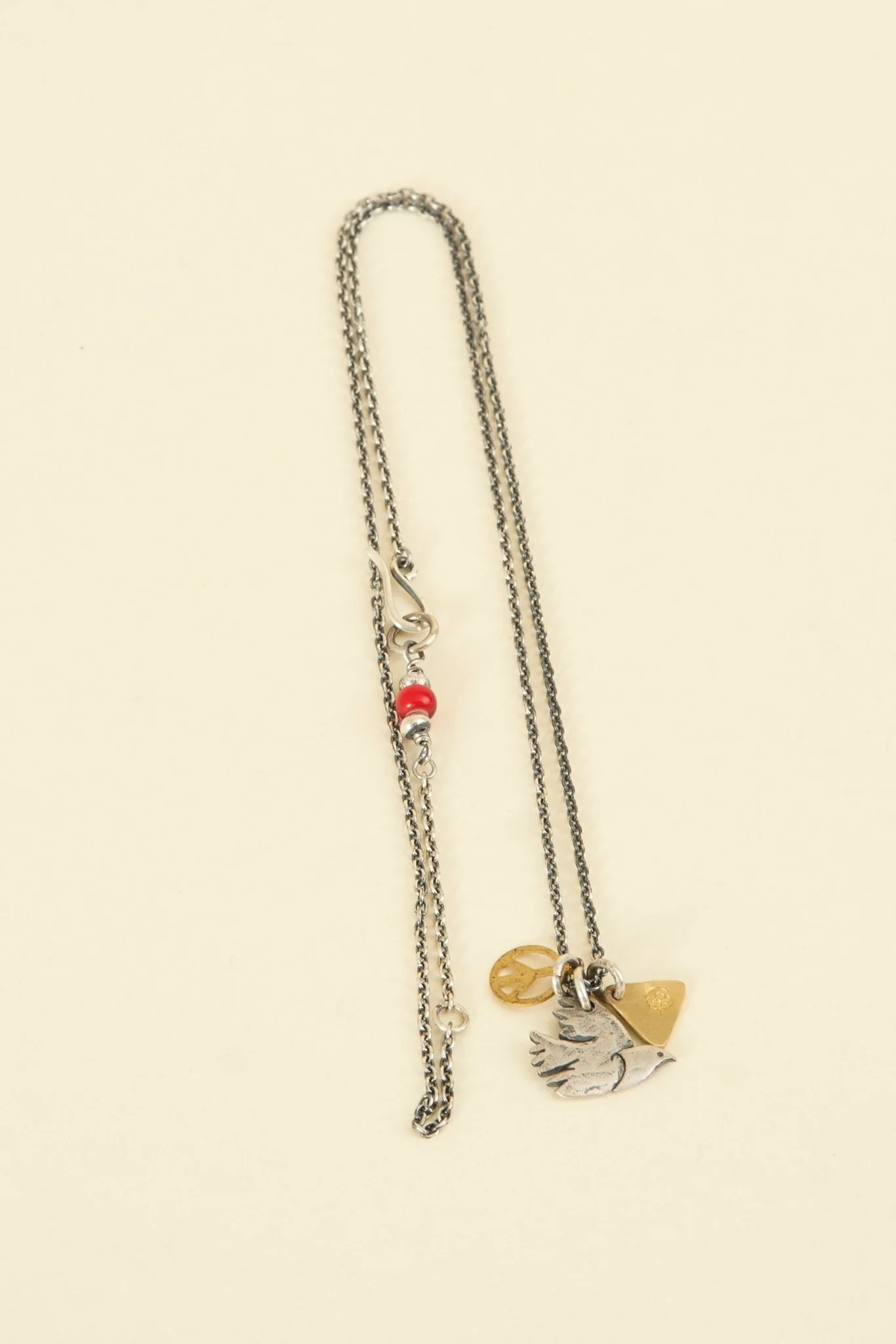 SunKu Dove Necklace - Silver / Gold / Red - Image 3
