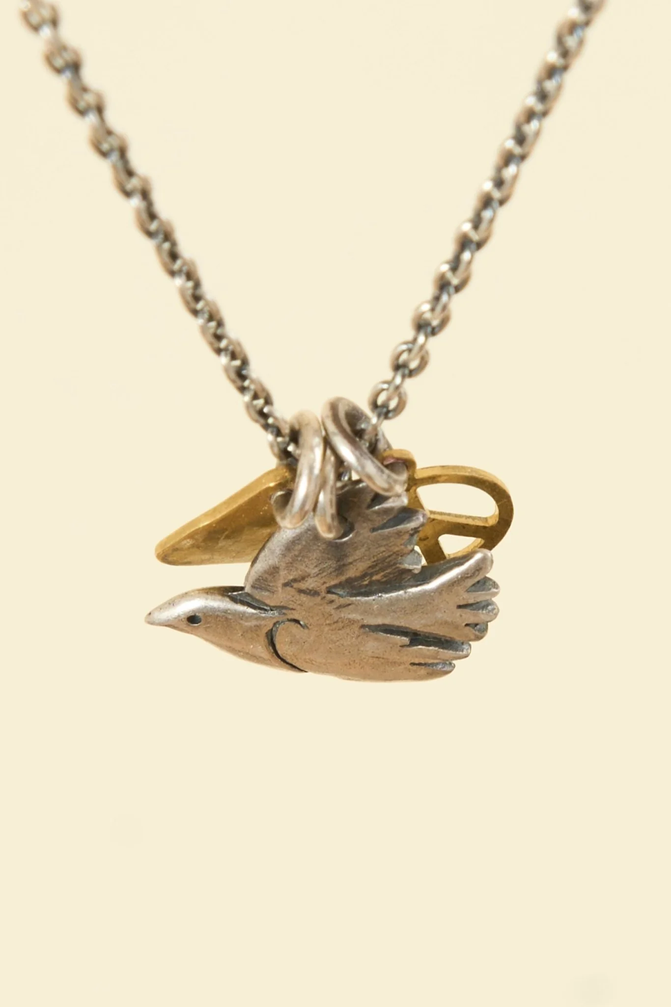 SunKu Dove Necklace - Silver / Gold / Red - Image 5