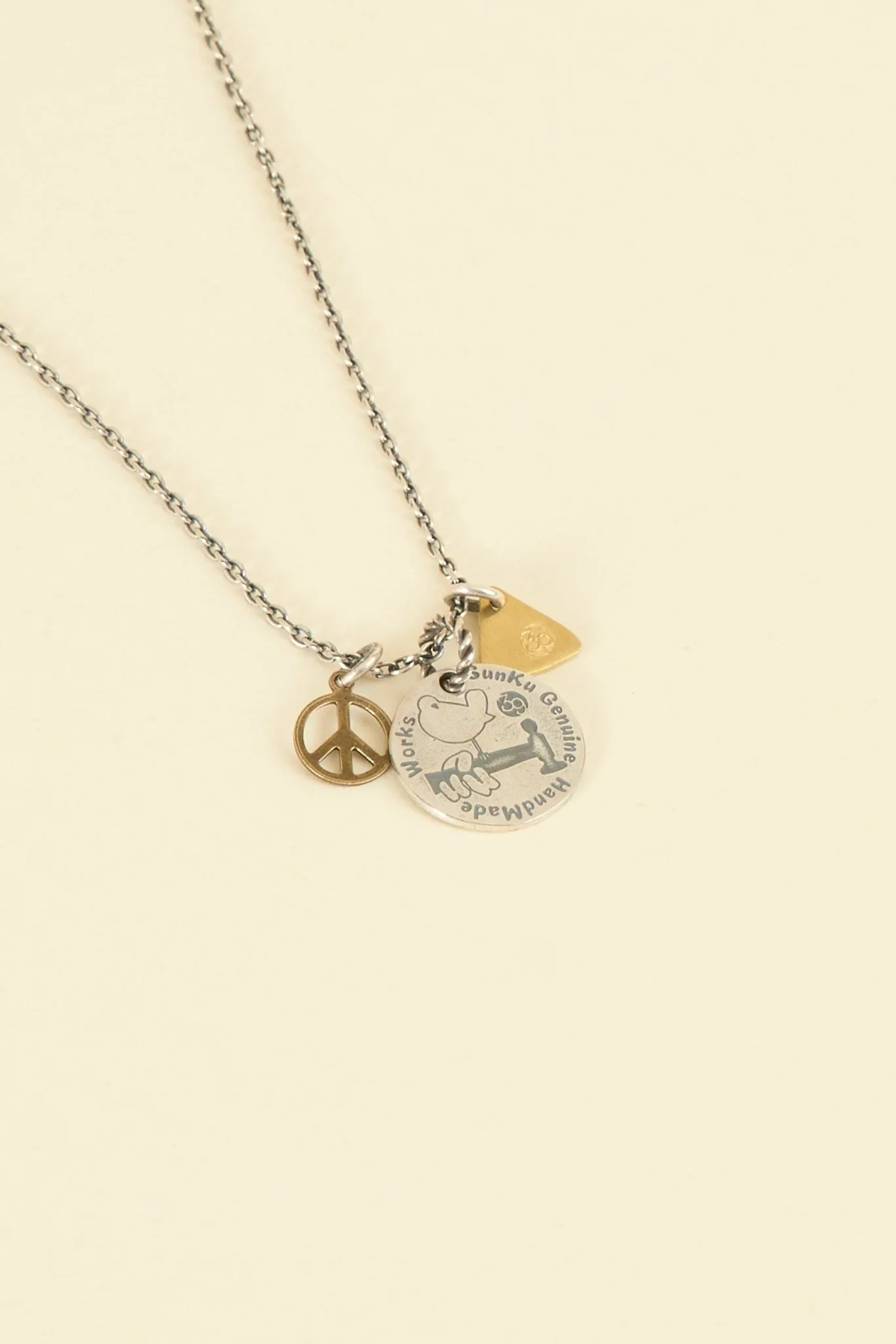 SunKu Plate Necklace - Silver / Gold - Image 2