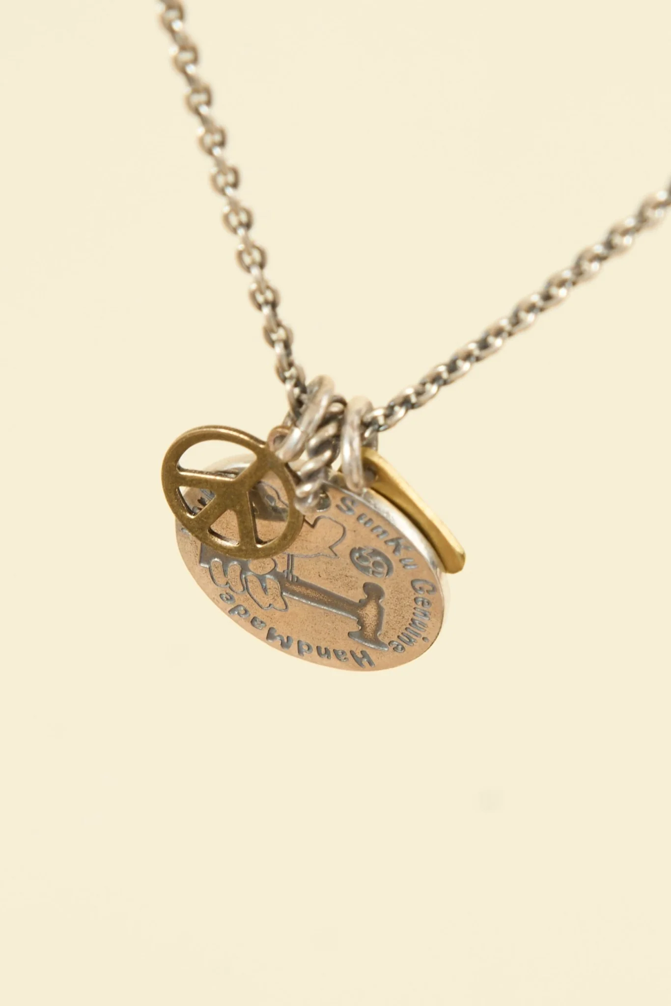 SunKu Plate Necklace - Silver / Gold - Image 5