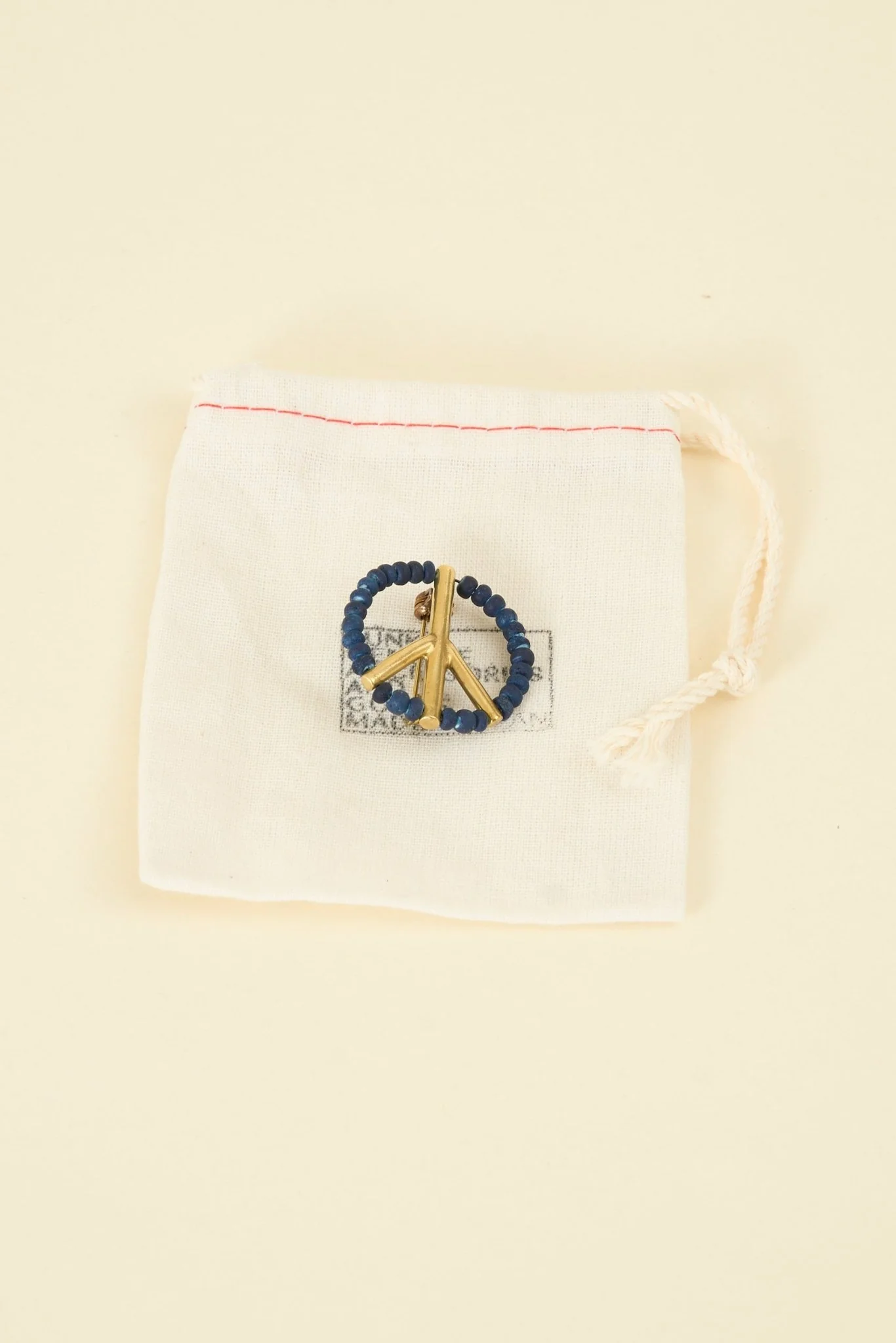 SunKu Peace Pin - Indigo / Gold - Image 3