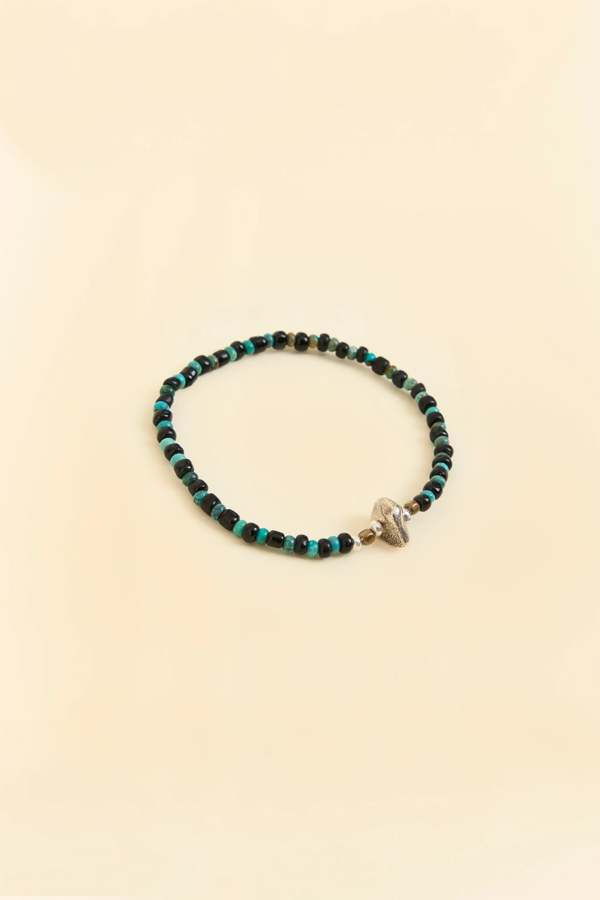 Sunku Antique Beads Bracelet - Black/Turquoise