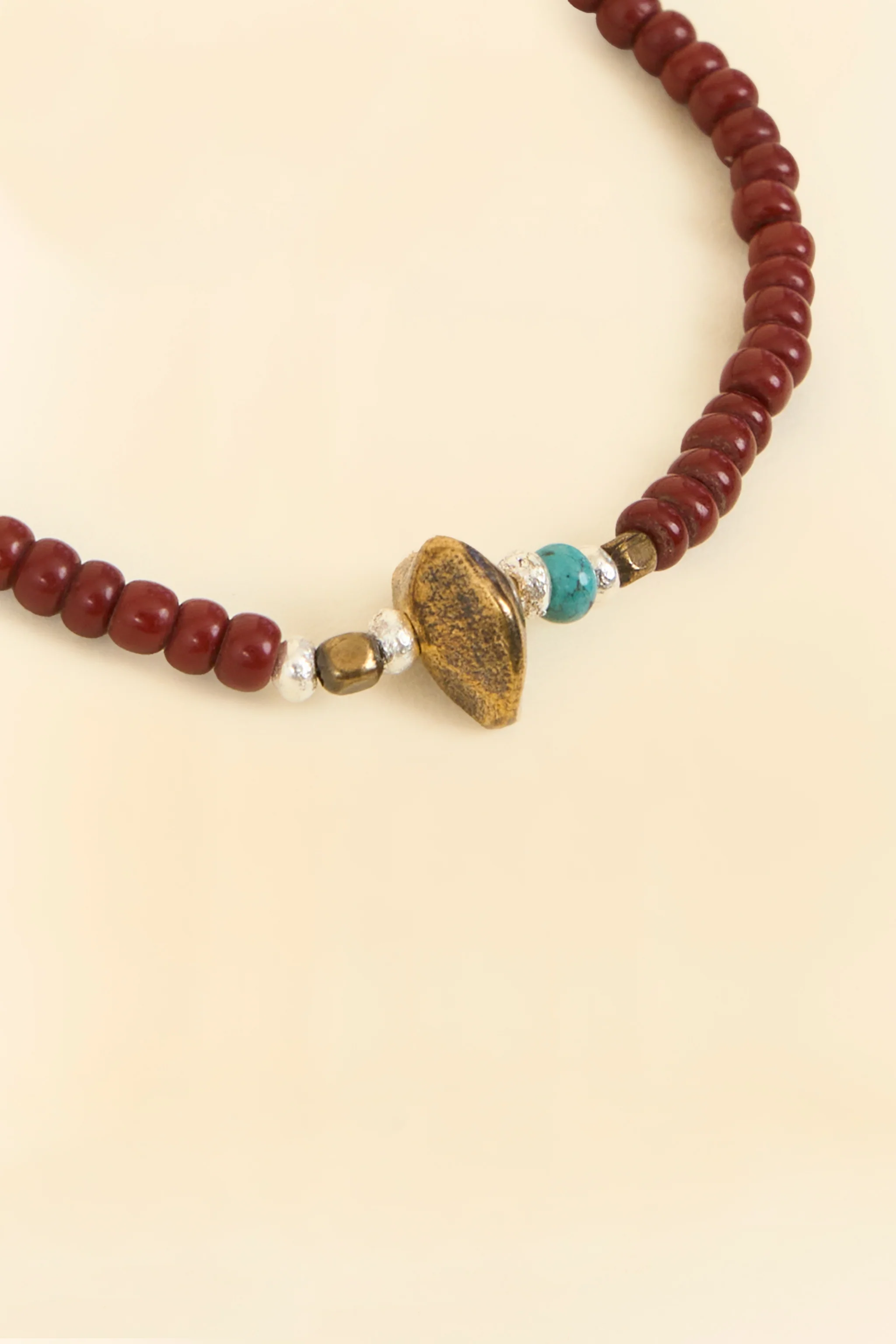 SunKu Antique Beads Bracelet- Brown - Image 2