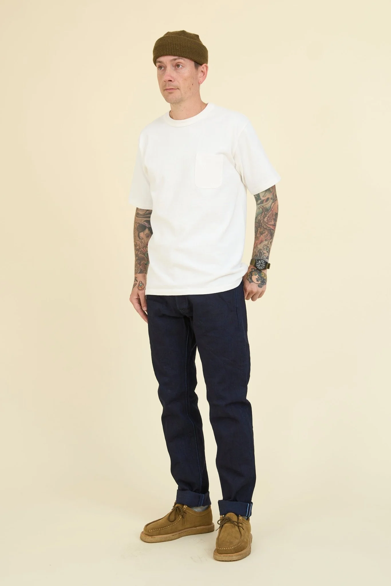 Tanuki 15oz "Double Indigo" High Rise Tapered Selvedge Jeans - Image 4