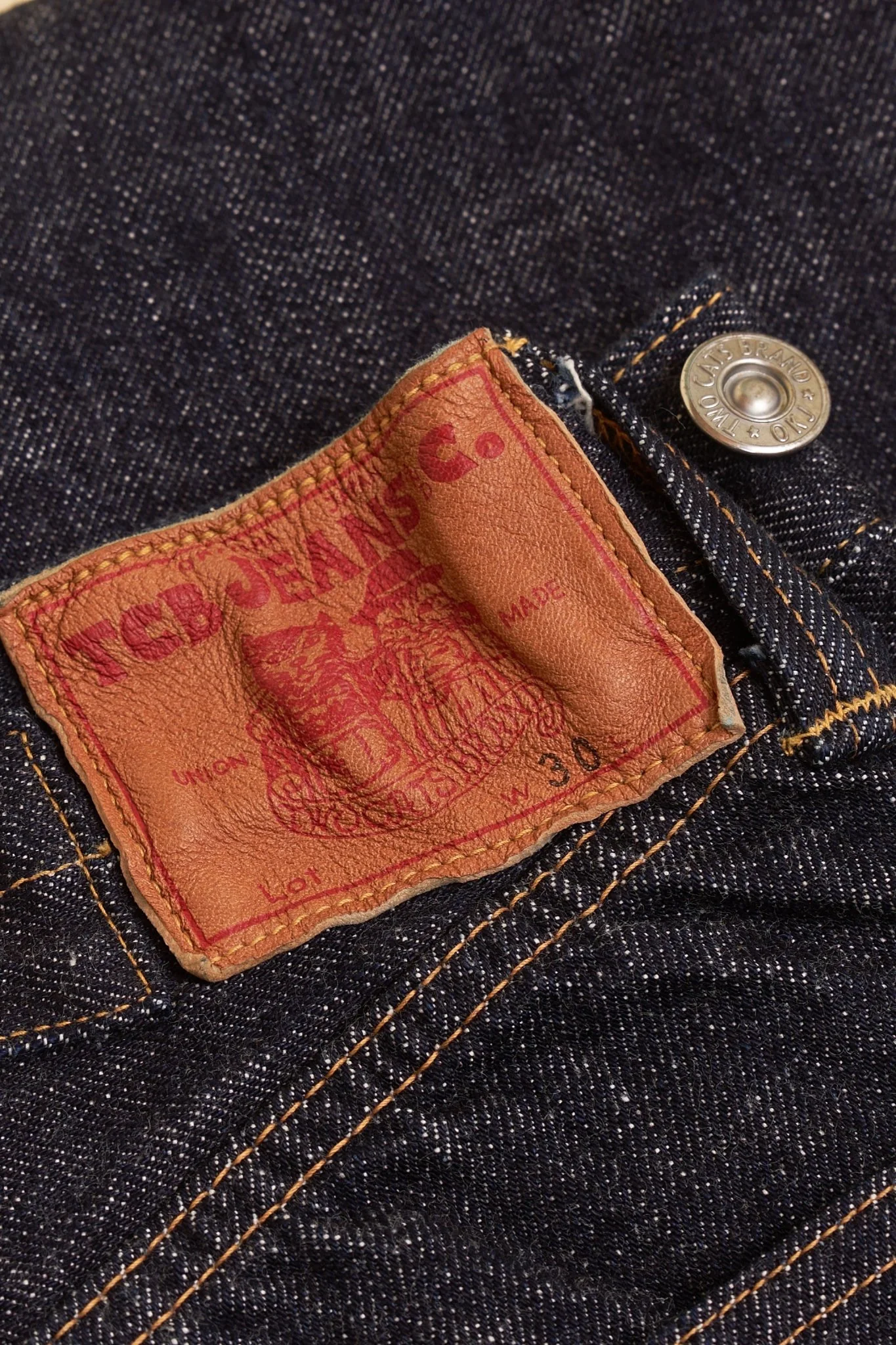TCB Jeans 20's Straight Selvedge Denim - 12.5oz - Image 3