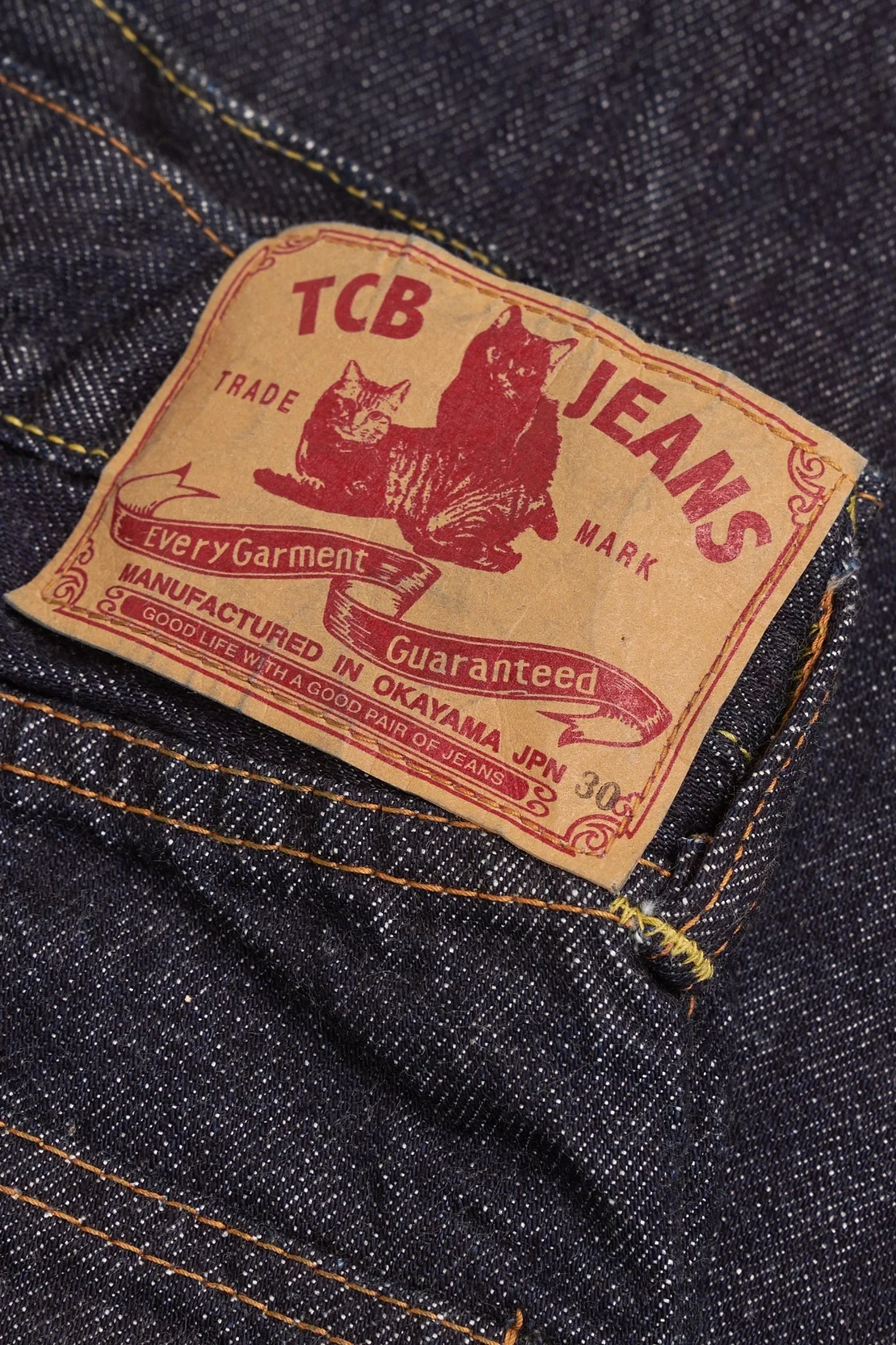 TCB Jeans 50's XX Mid Rise Straight Denim - 13.5oz - Image 4