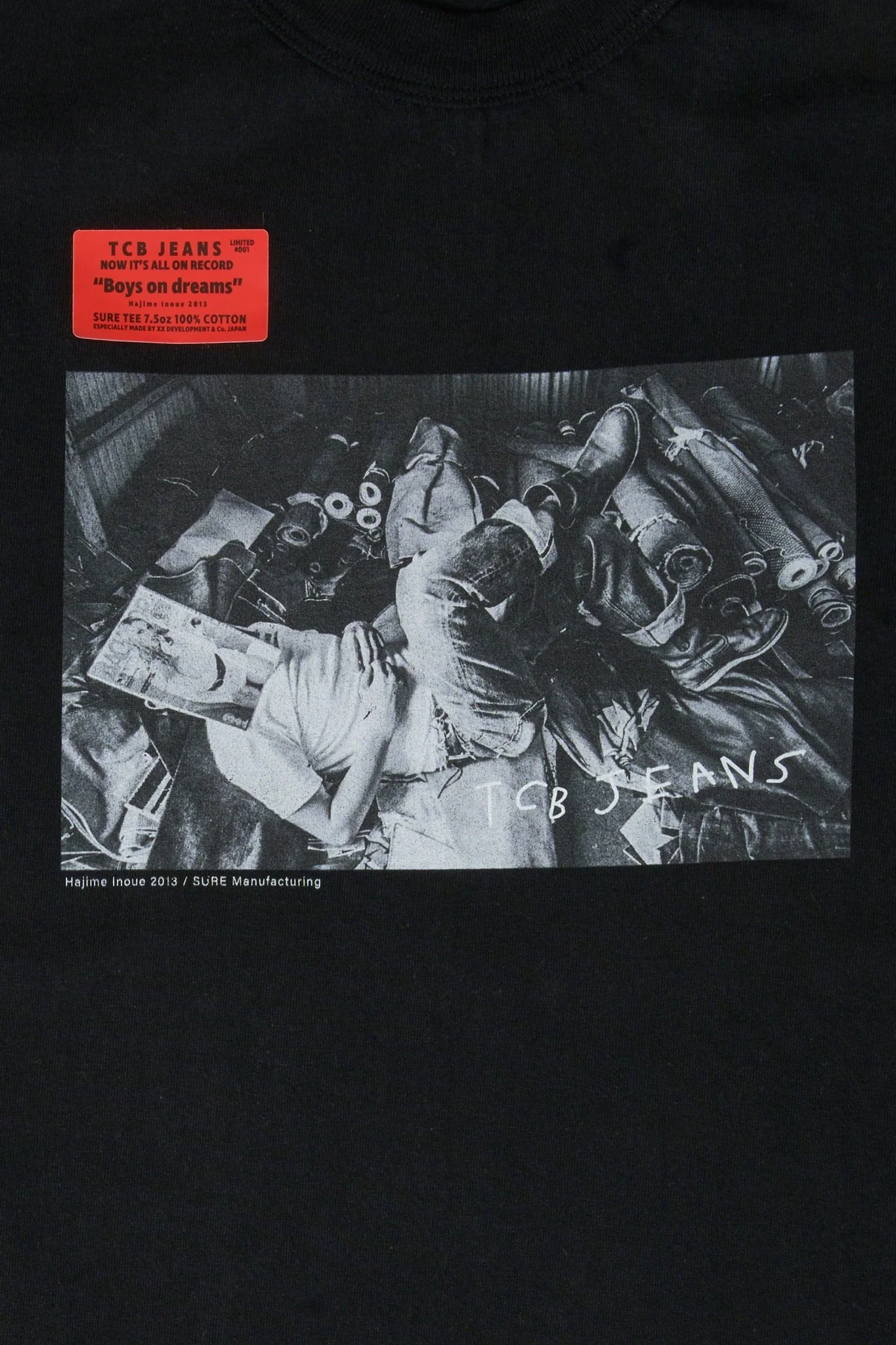 TCB Jeans x XX Development "Boys On Dreams" T-shirt - Black - Image 3