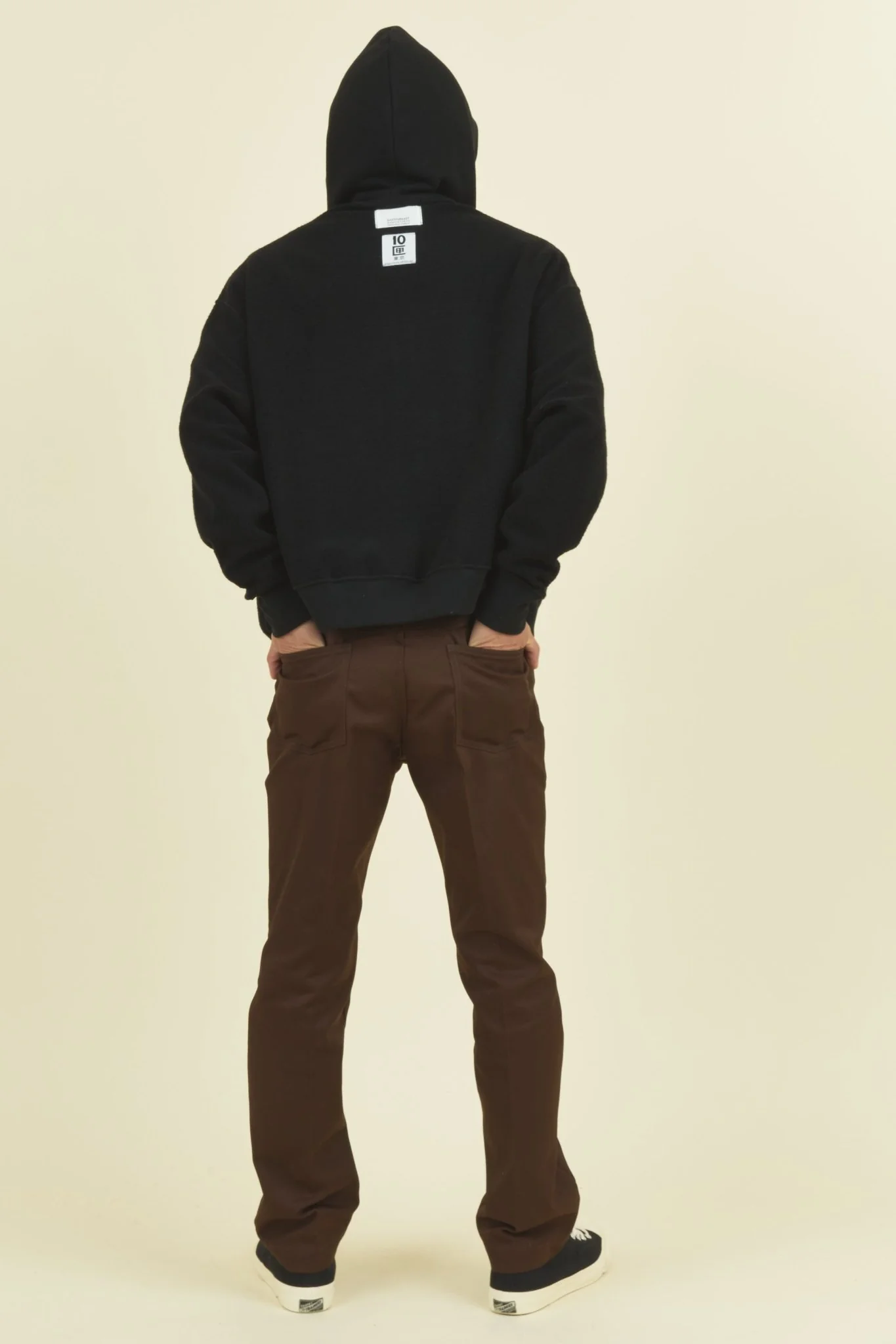 TENBOX Reversible Hooded Sweatshirt - Black / Red - Image 6