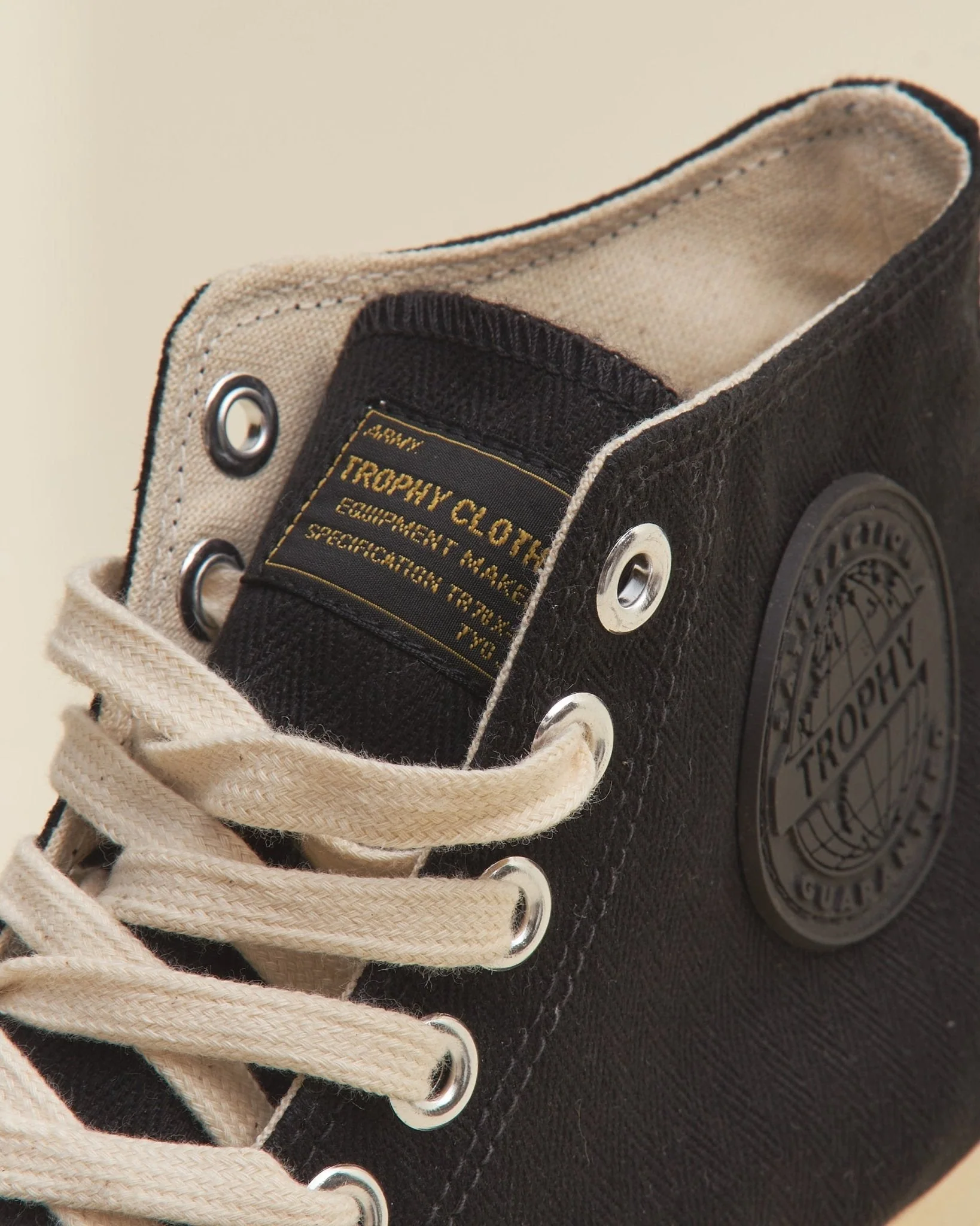 Trophy Clothing Hi-Top Mil Sneaker - Black - Image 6