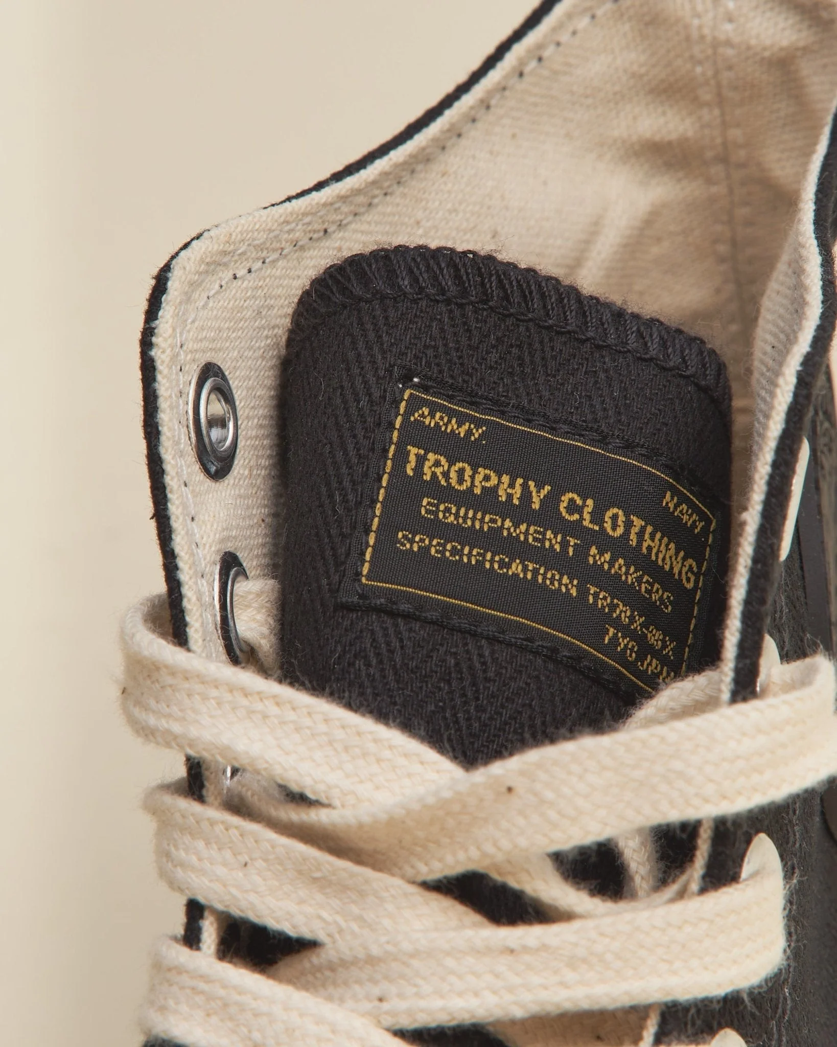 Trophy Clothing Hi-Top Mil Sneaker - Black - Image 9