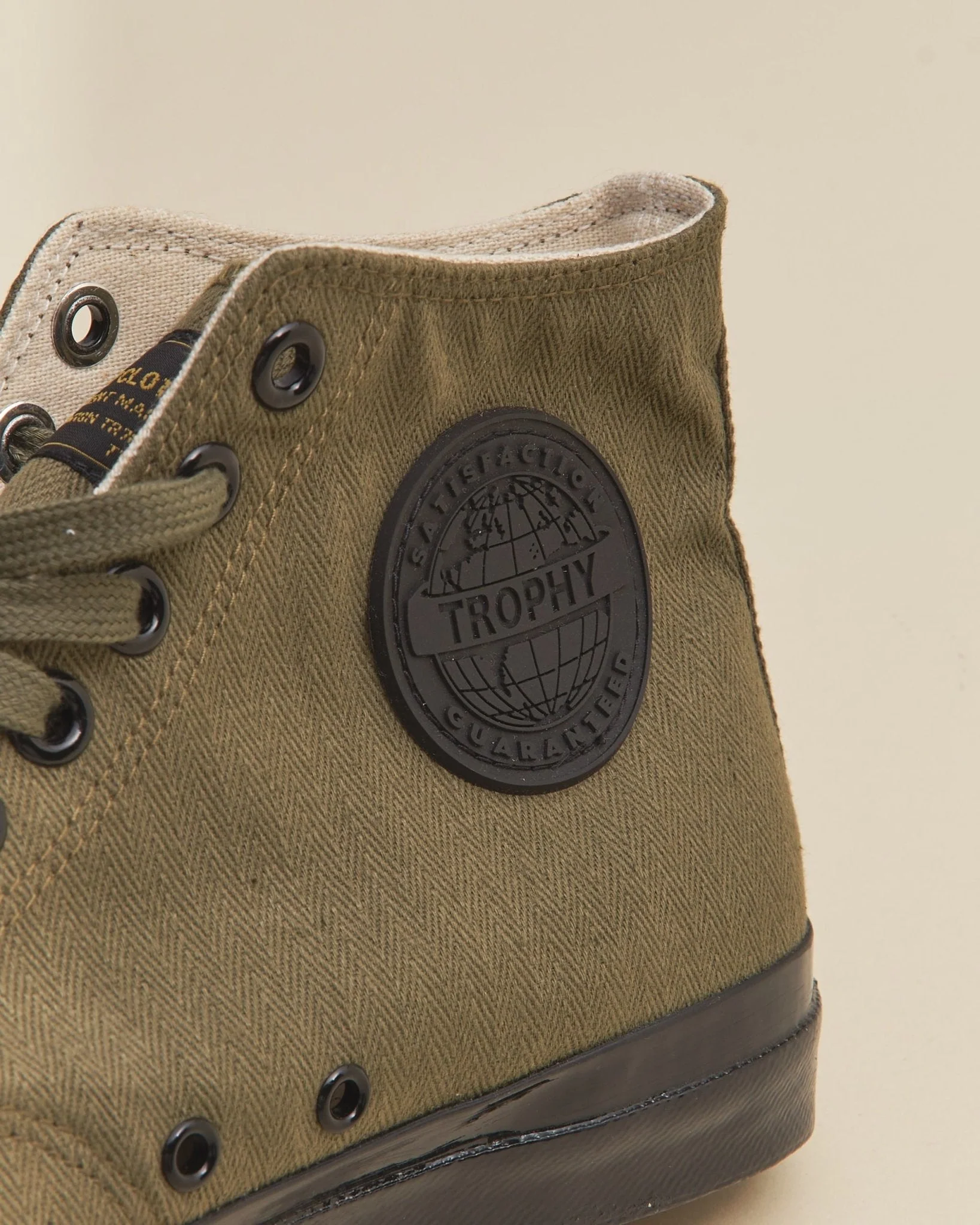 Trophy Clothing Hi-Top Mil Sneaker - Olive - Image 9