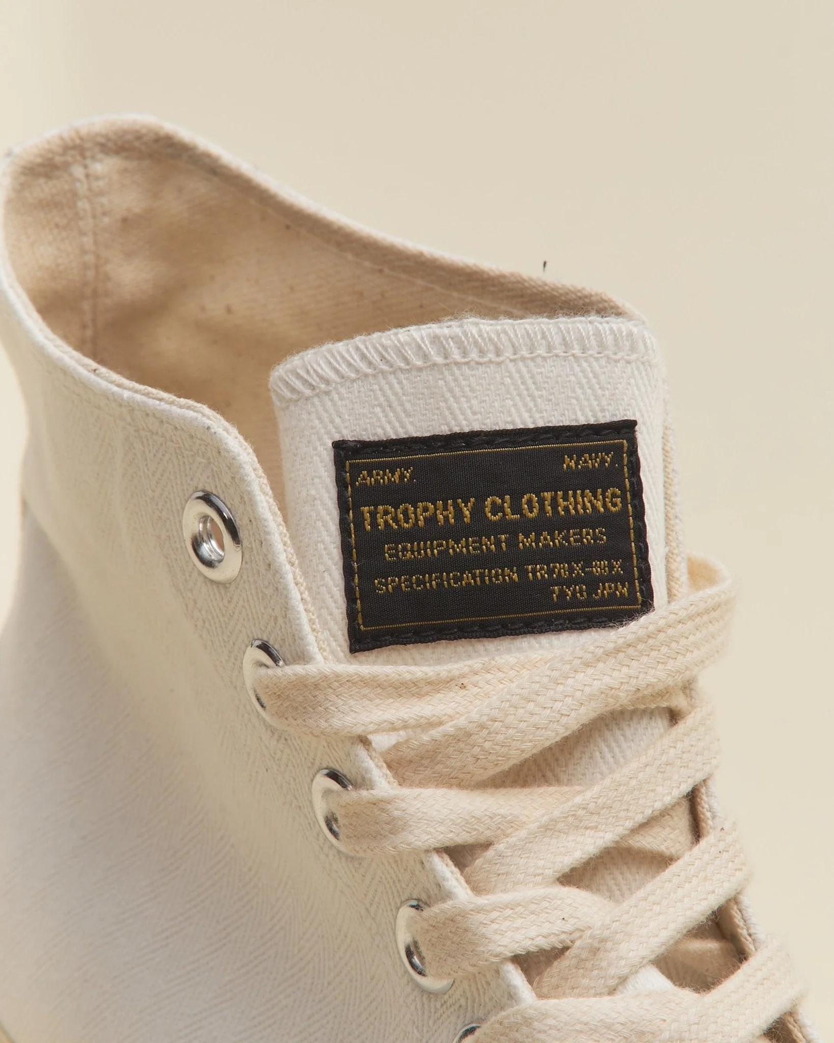Trophy Clothing Hi-Top Mil Sneaker - White - Image 8