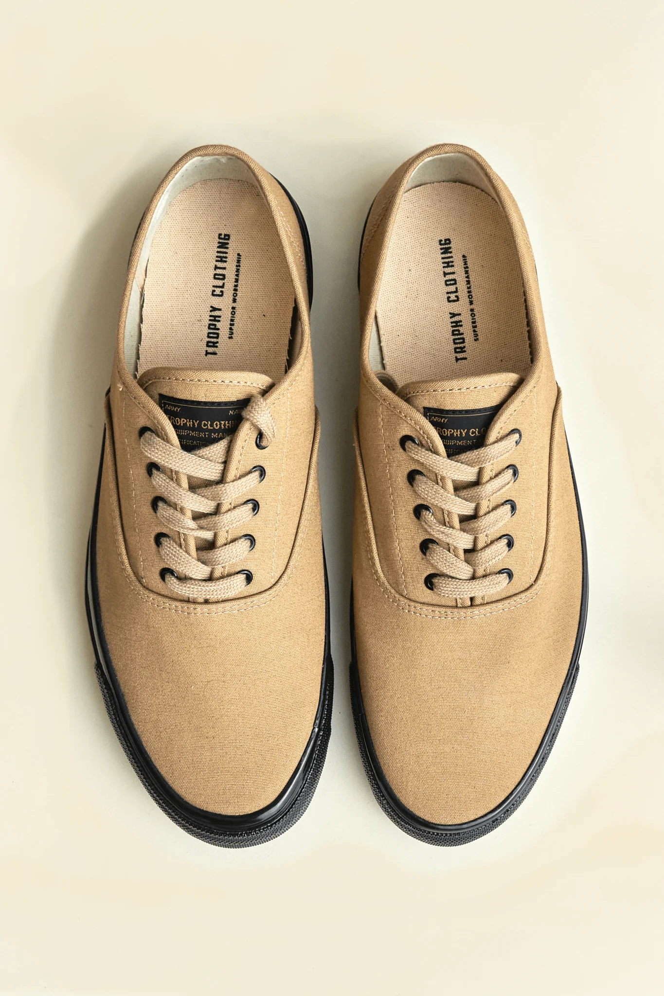 Trophy Mil Boat Shoes - Beige Black - Image 2
