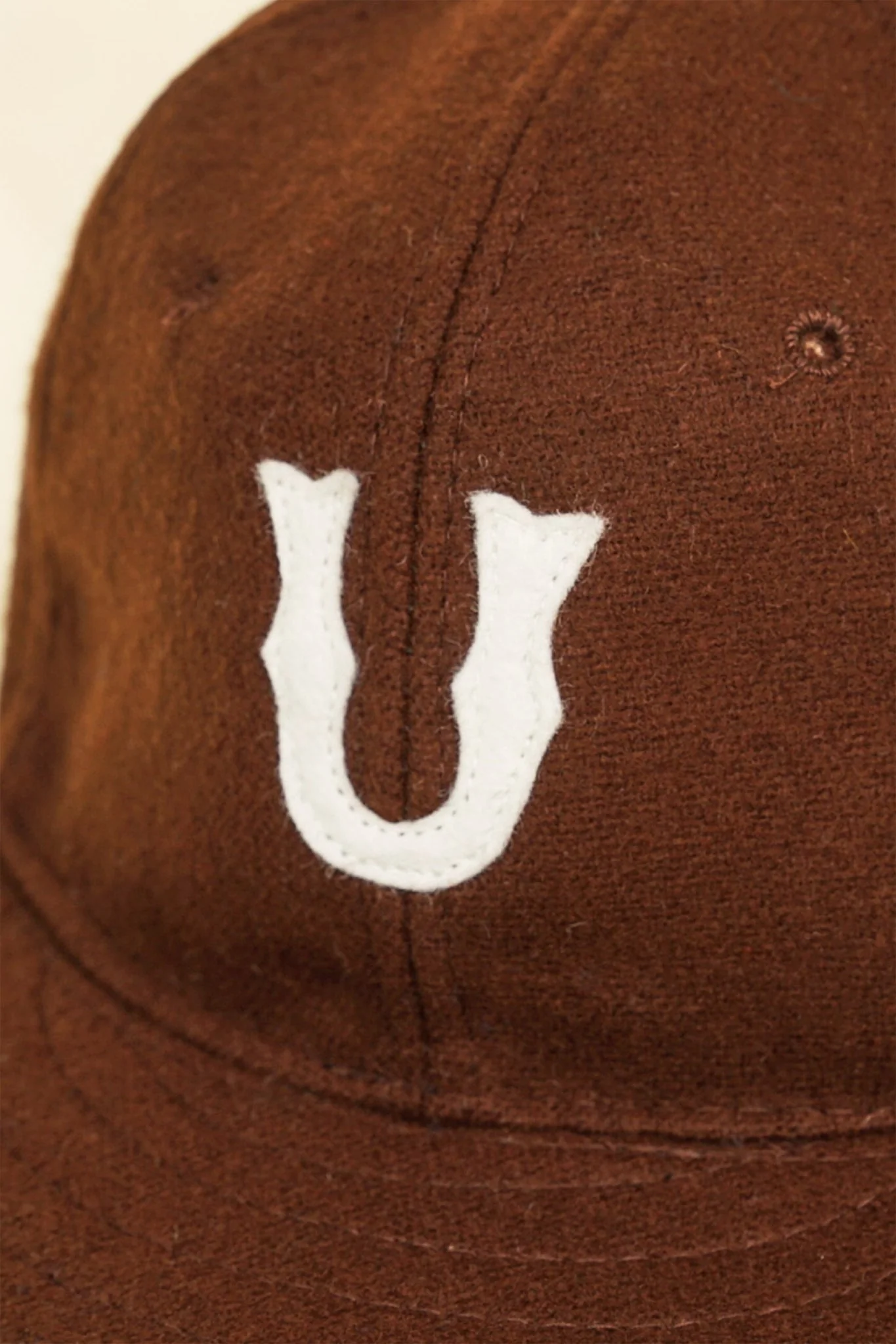 URAHARA x Troy O'Shea Early 1900's Baseball Cap - Brown Melton Wool - Image 6