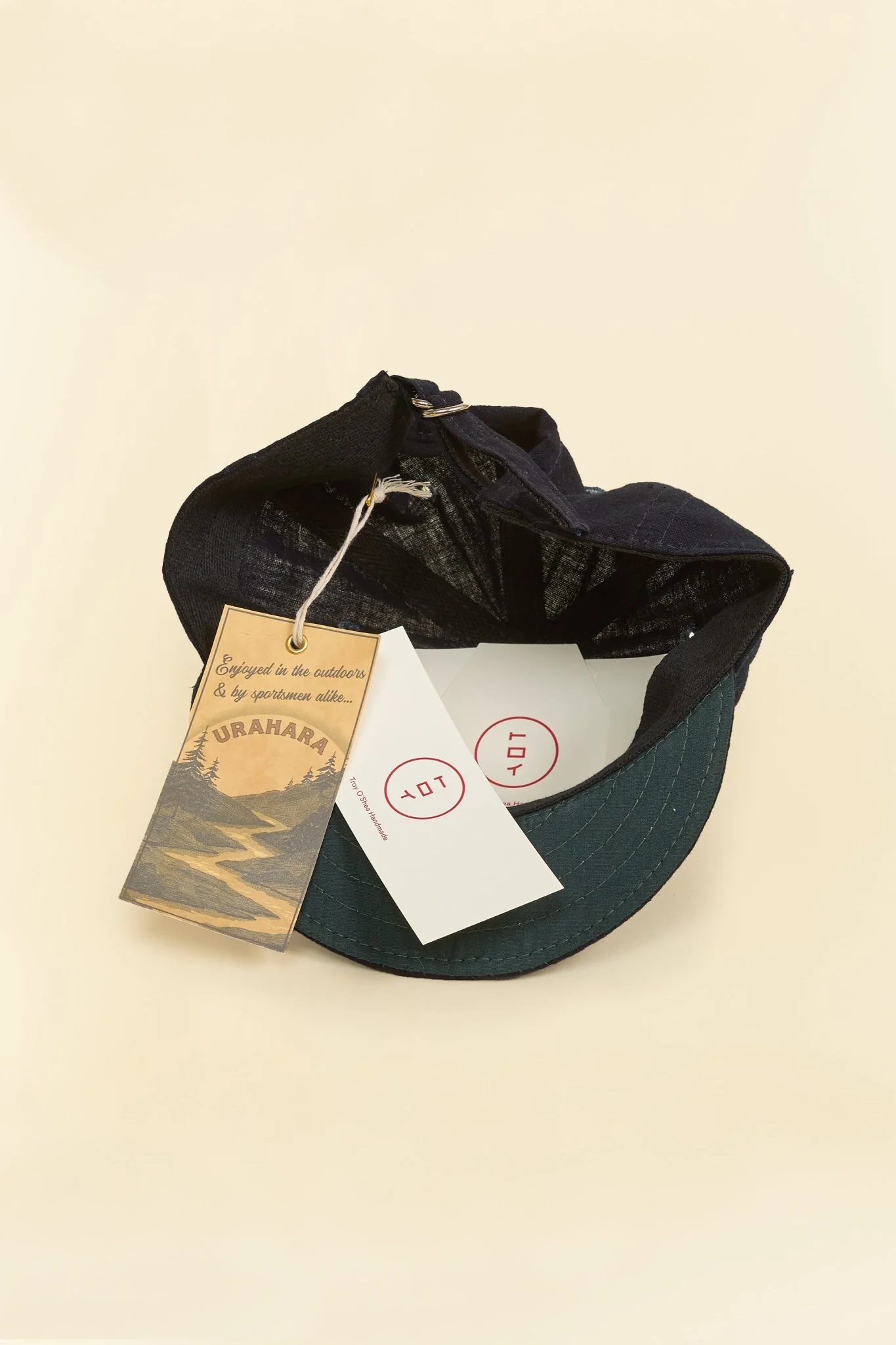 URAHARA x Troy O'Shea Early 1900's Baseball Cap - Japanese Indigo Cotton - Image 3