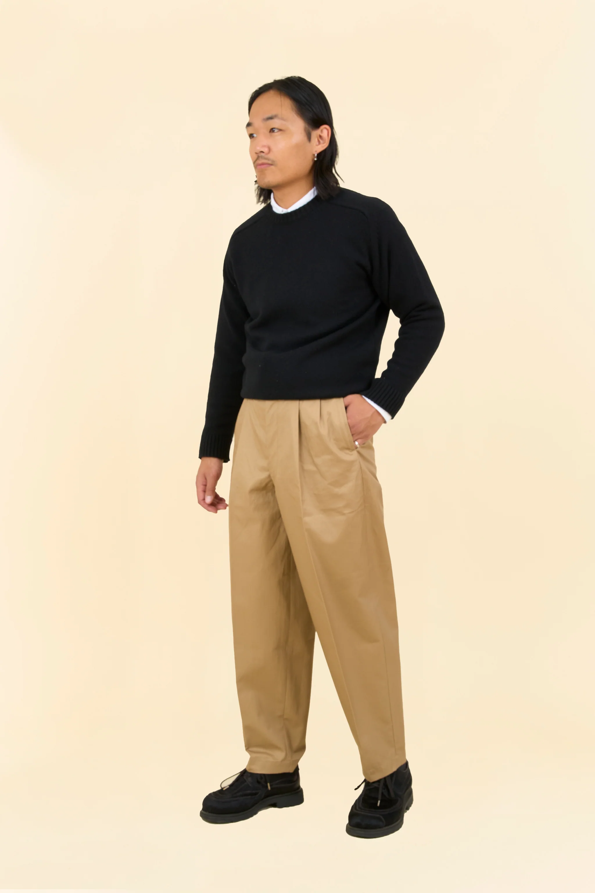 Wearmasters Double Tuck Pants - Beige - Image 4