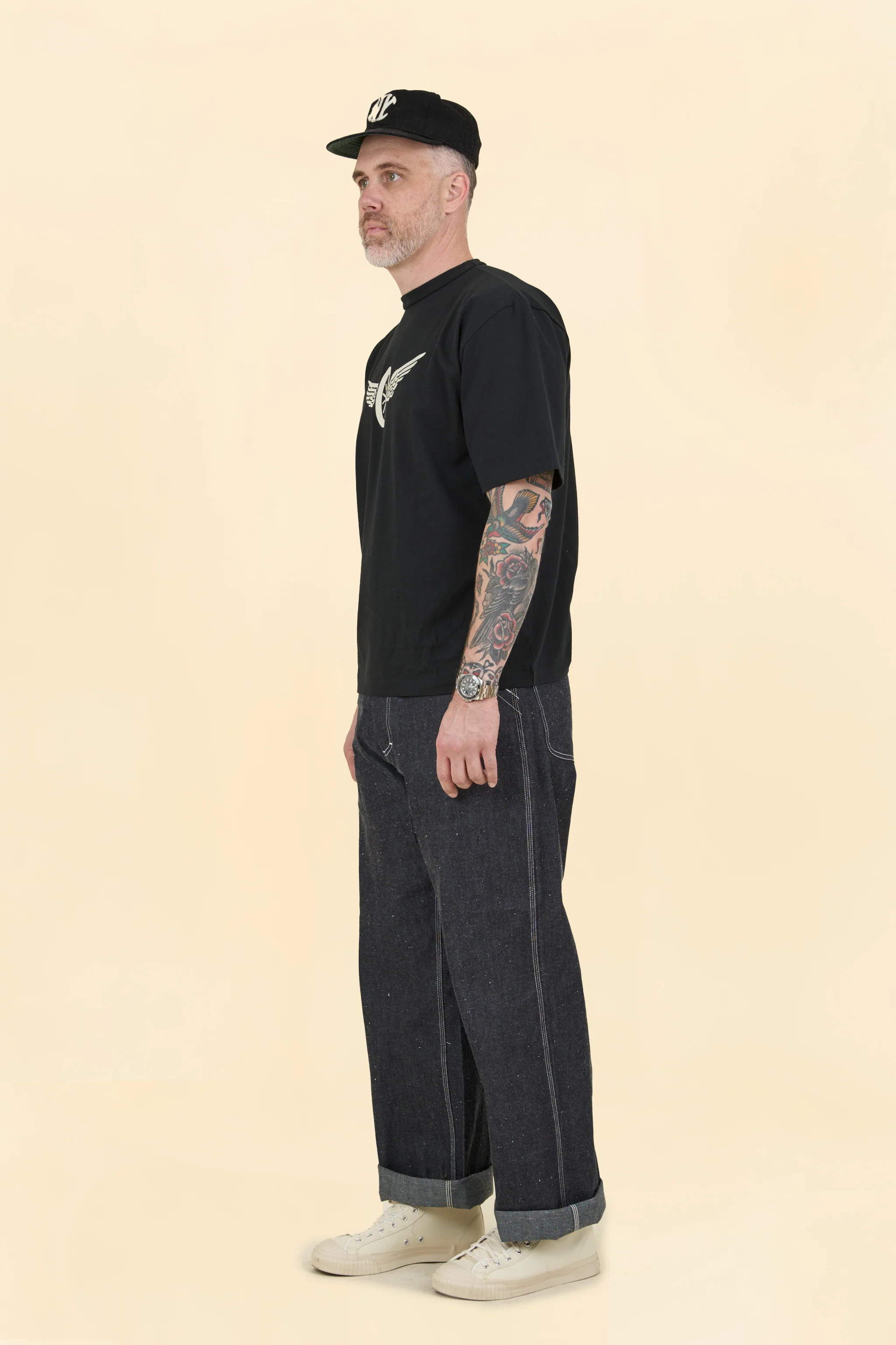 Wearmasters Flying Wheel T-Shirt - Black - Image 3