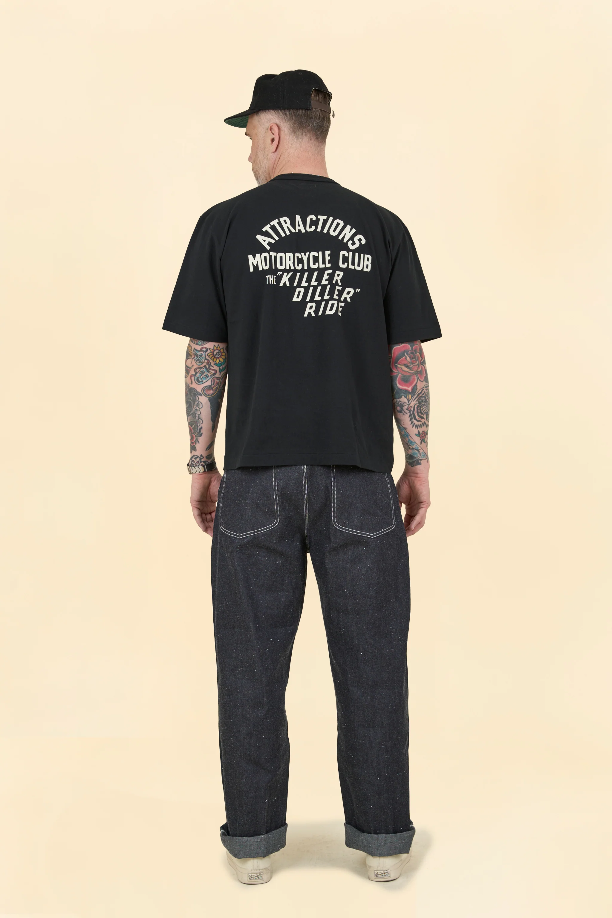 Wearmasters Flying Wheel T-Shirt - Black - Image 7