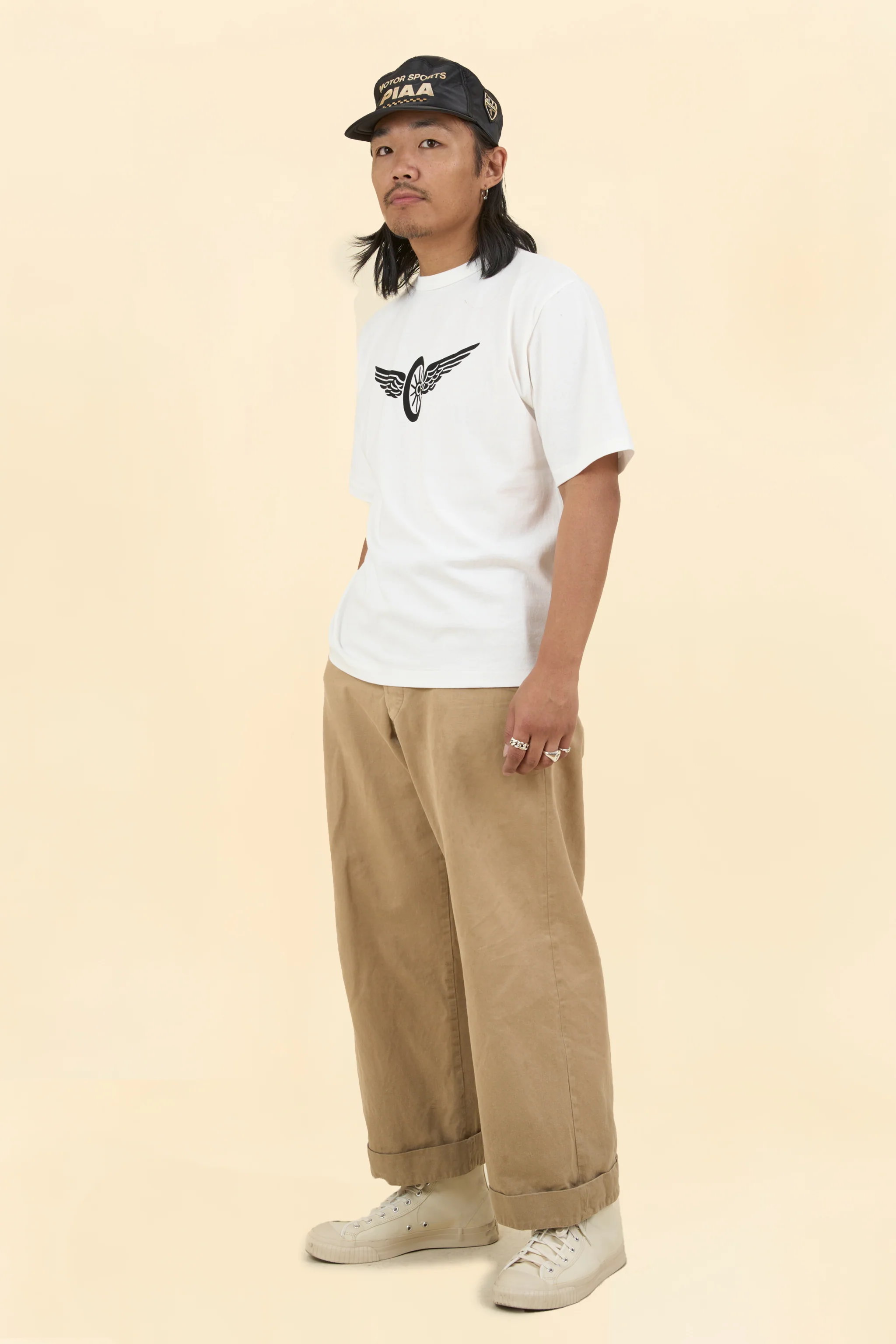 Wearmasters Flying Wheel T-Shirt -White - Image 3