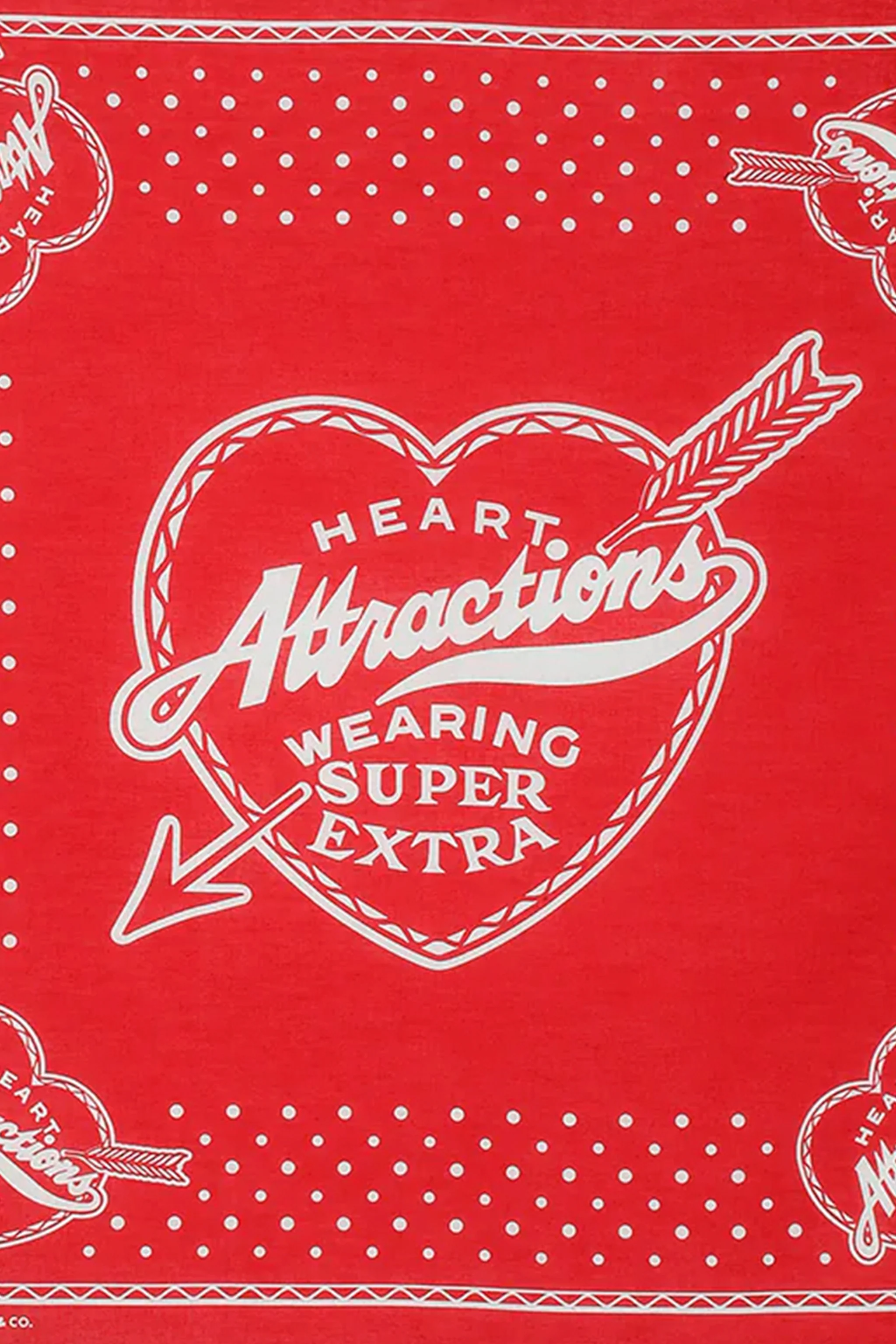 Wearmasters Heart Attractions Bandana -Red - Image 2