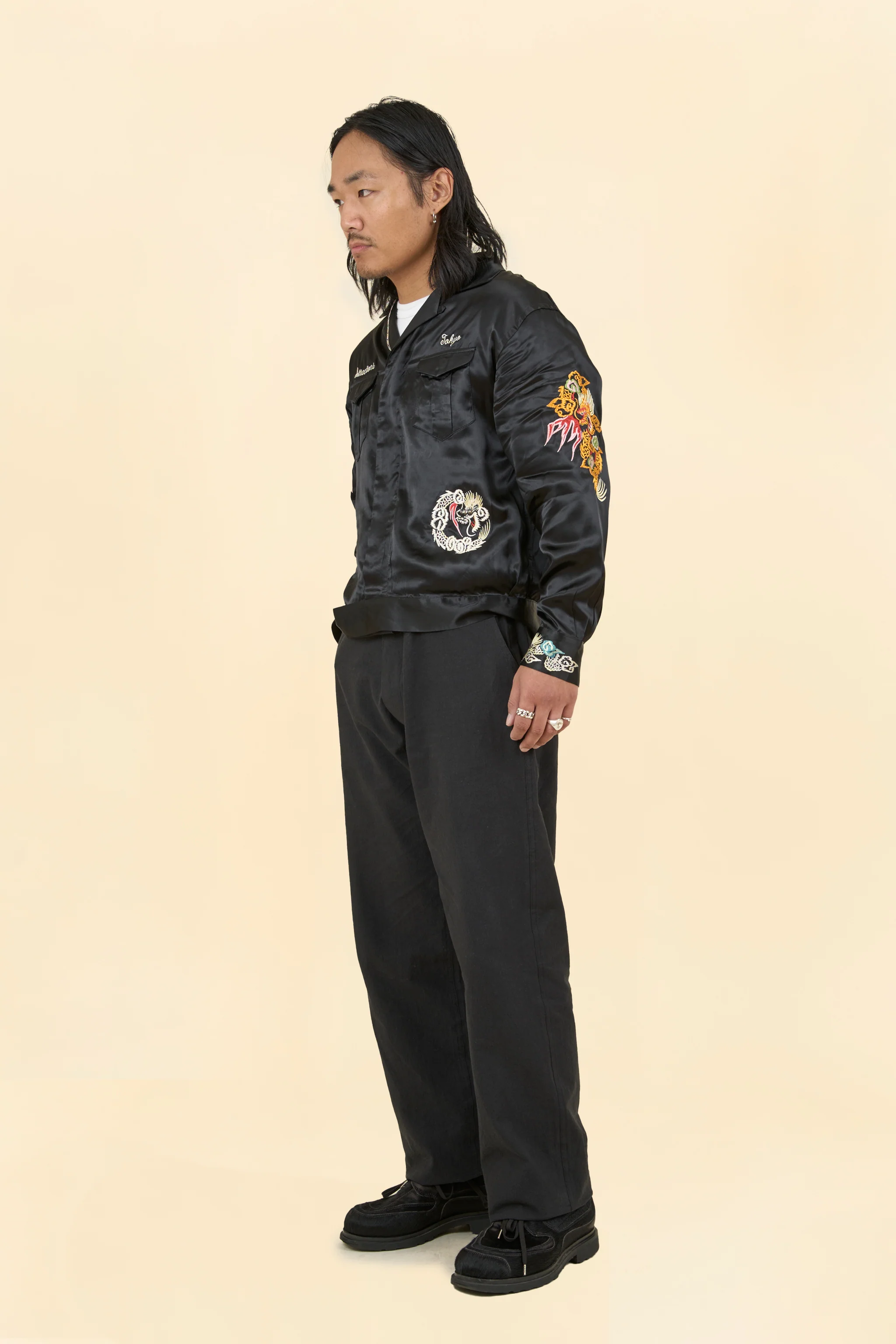 Wearmasters Lot.873 Souvenir Rayon Jacket -Black - Image 3
